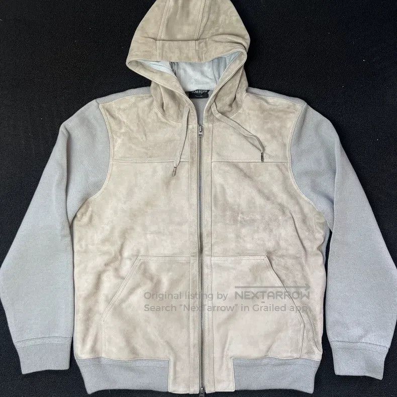 Tom Ford Solid Color Zip-Up Casual Loose Hooded Long Sleev