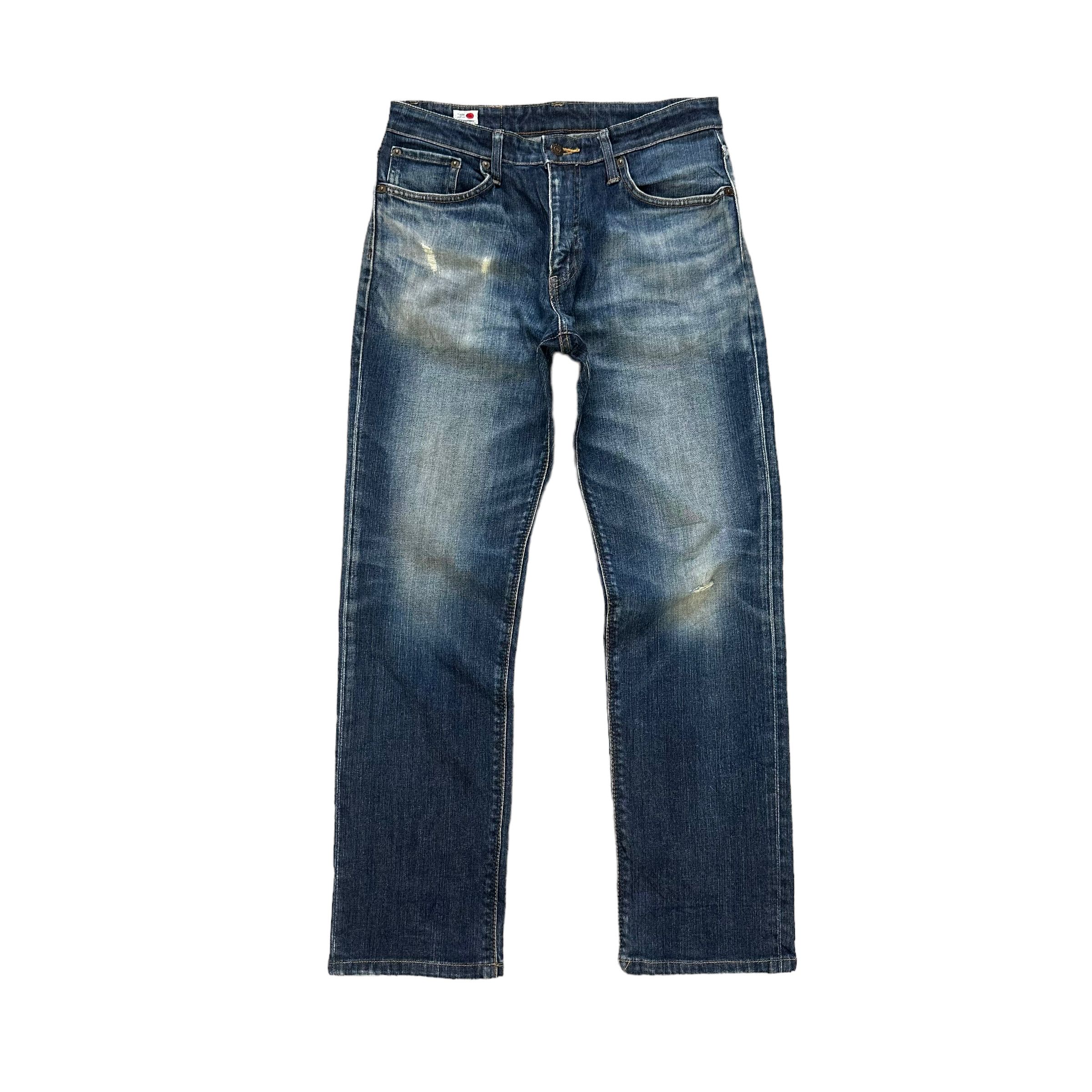 image of Edwin 503 Washed Denim Pant 8640-018 in Blue, Men's (Size 31)