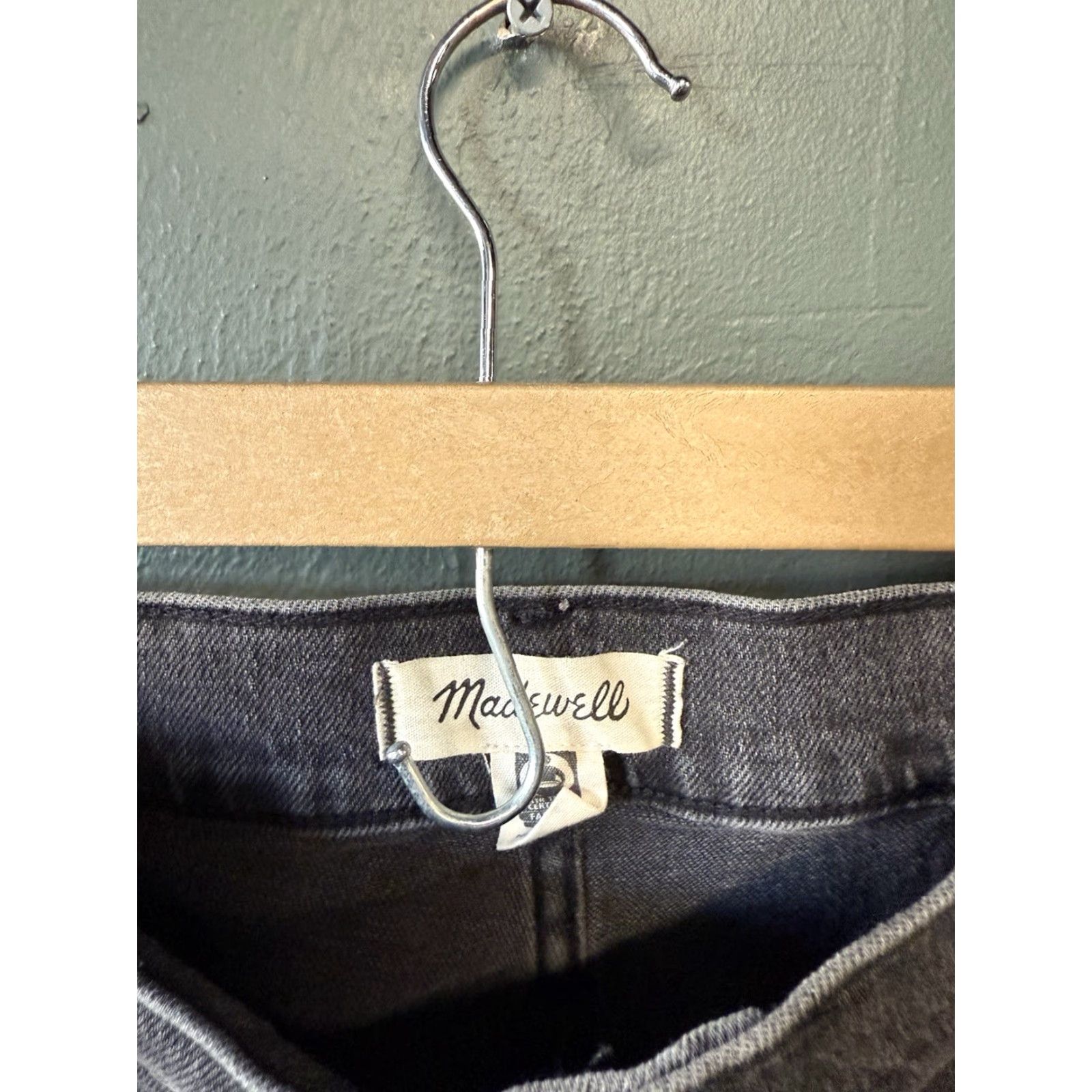 Madewell VINTAGE Madewell Womens Jeans Black Cropped Denim 33P Petite Size 20W 24in Inseam Tapered Size 24" / US 00 / IT 34 - 3 Thumbnail