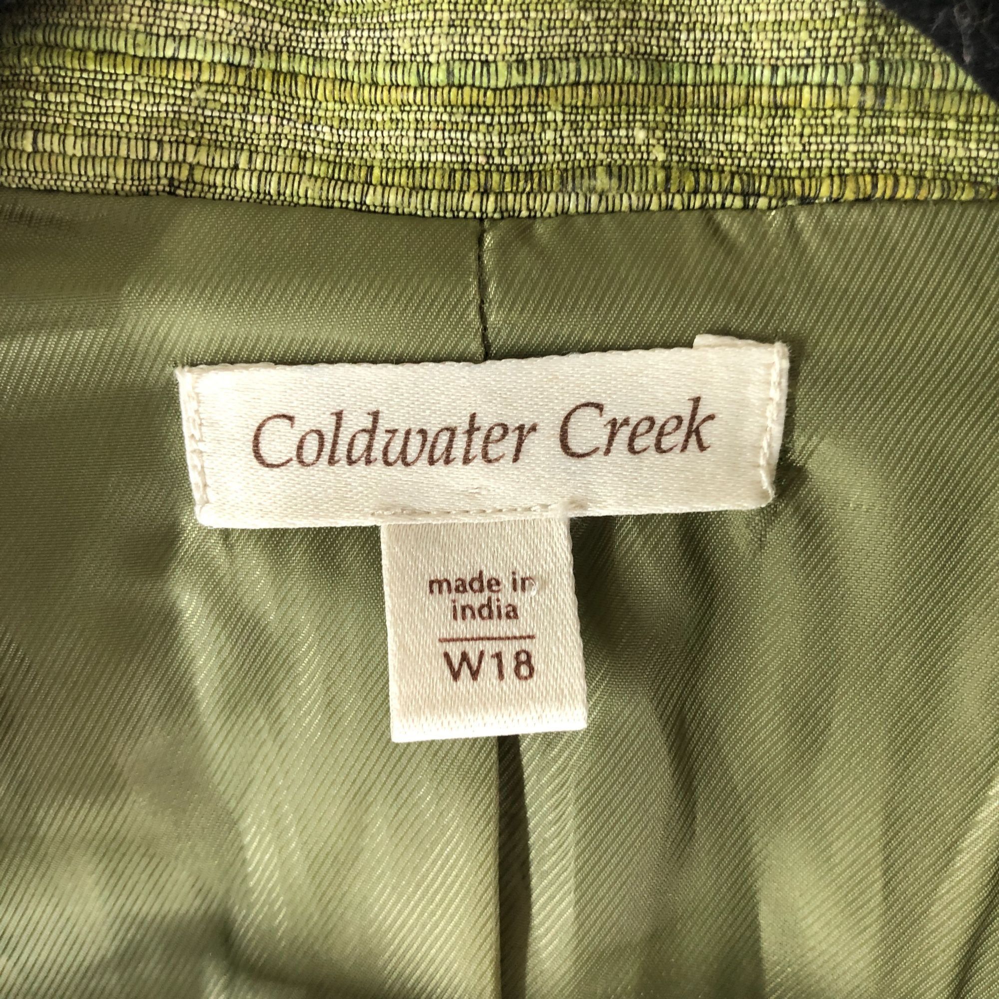 Coldwater Creek Coldwater Creek Womens Jacket Open Front Textured Stripe Sil Size XXL / US 16-18 / IT 52-54 - 3 Thumbnail