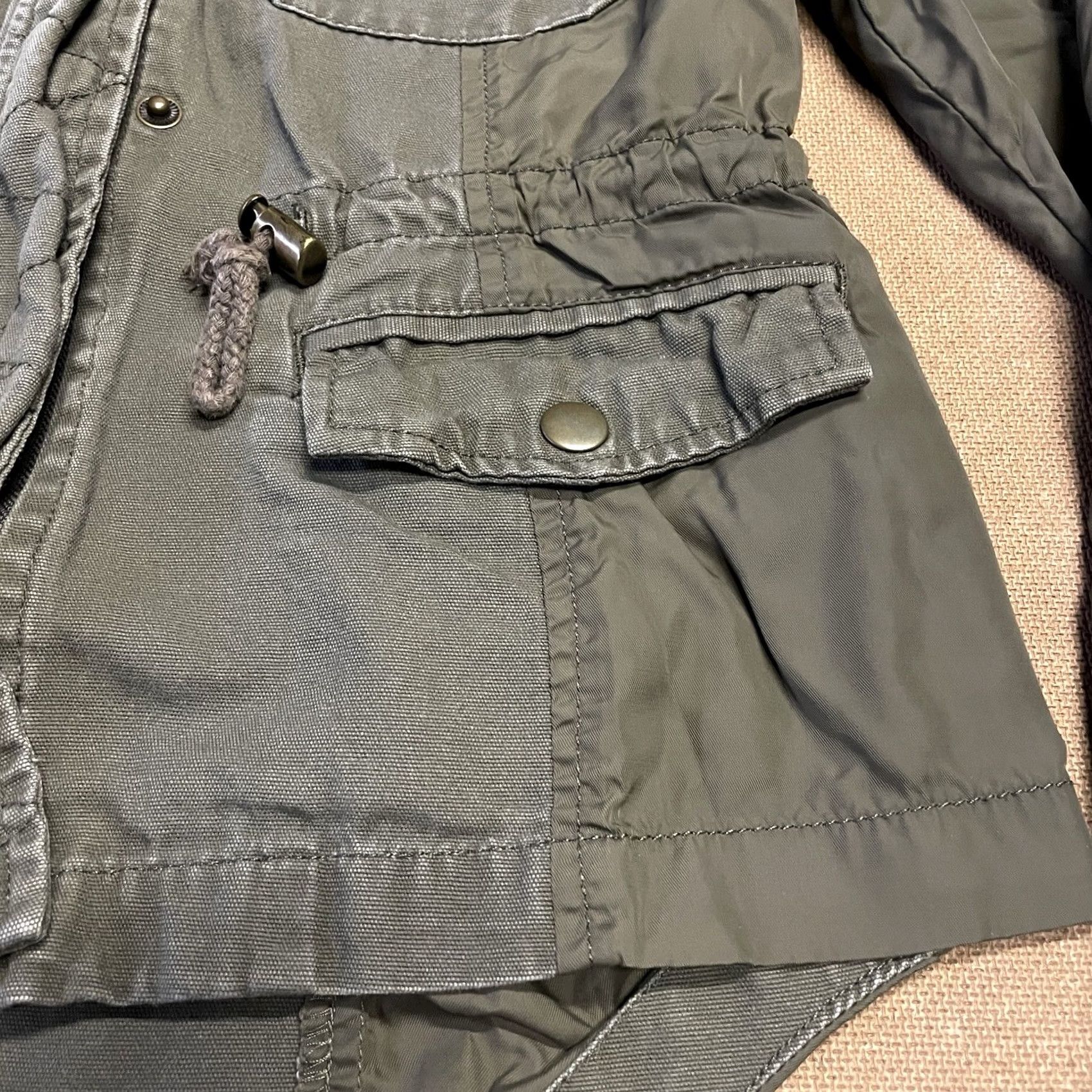 Vintage American Rag Cie Jacket Womens Small Army Green Full Zip Hoodie Pockets Ladies Size S / US 4 / IT 40 - 3 Thumbnail