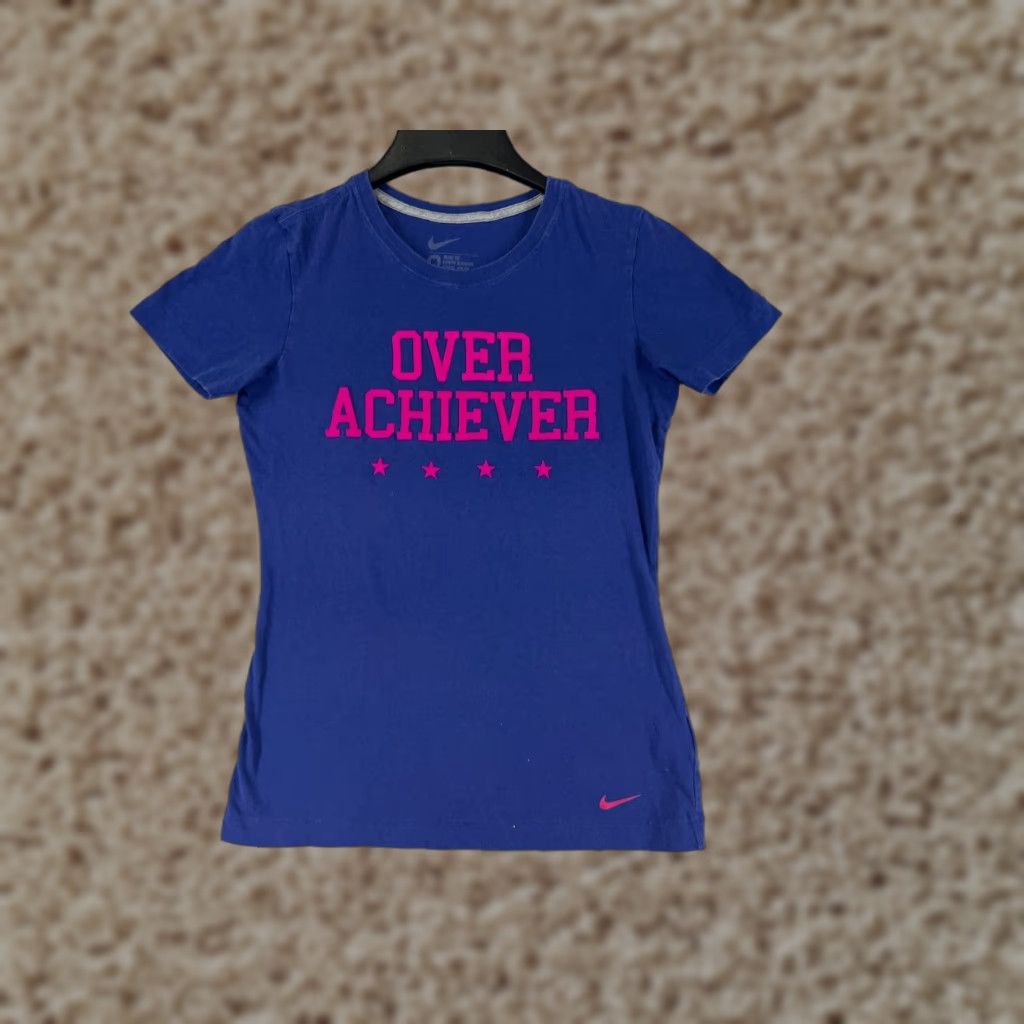 Nike Nike T-Shirt Girls Medium Blue Athletic Swoosh Casual Short Sleeve Jersey Beach Surf Skate Size M / US 6-8 / IT 42-44 - 1 Thumbnail