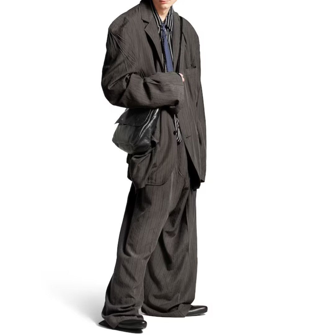 Balenciaga o1w1db10126 Tailored Jacket in Dark Grey Size US XL / EU 56 / 4 - 4 Thumbnail
