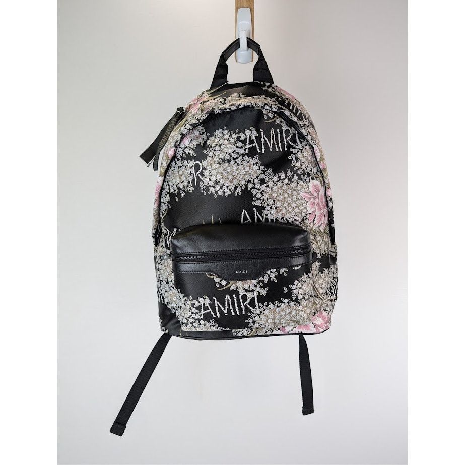 Amiri o1rshd1 Size: OS / Hibiscus Jacquard Backpack in Black Size ONE SIZE - 2 Thumbnail