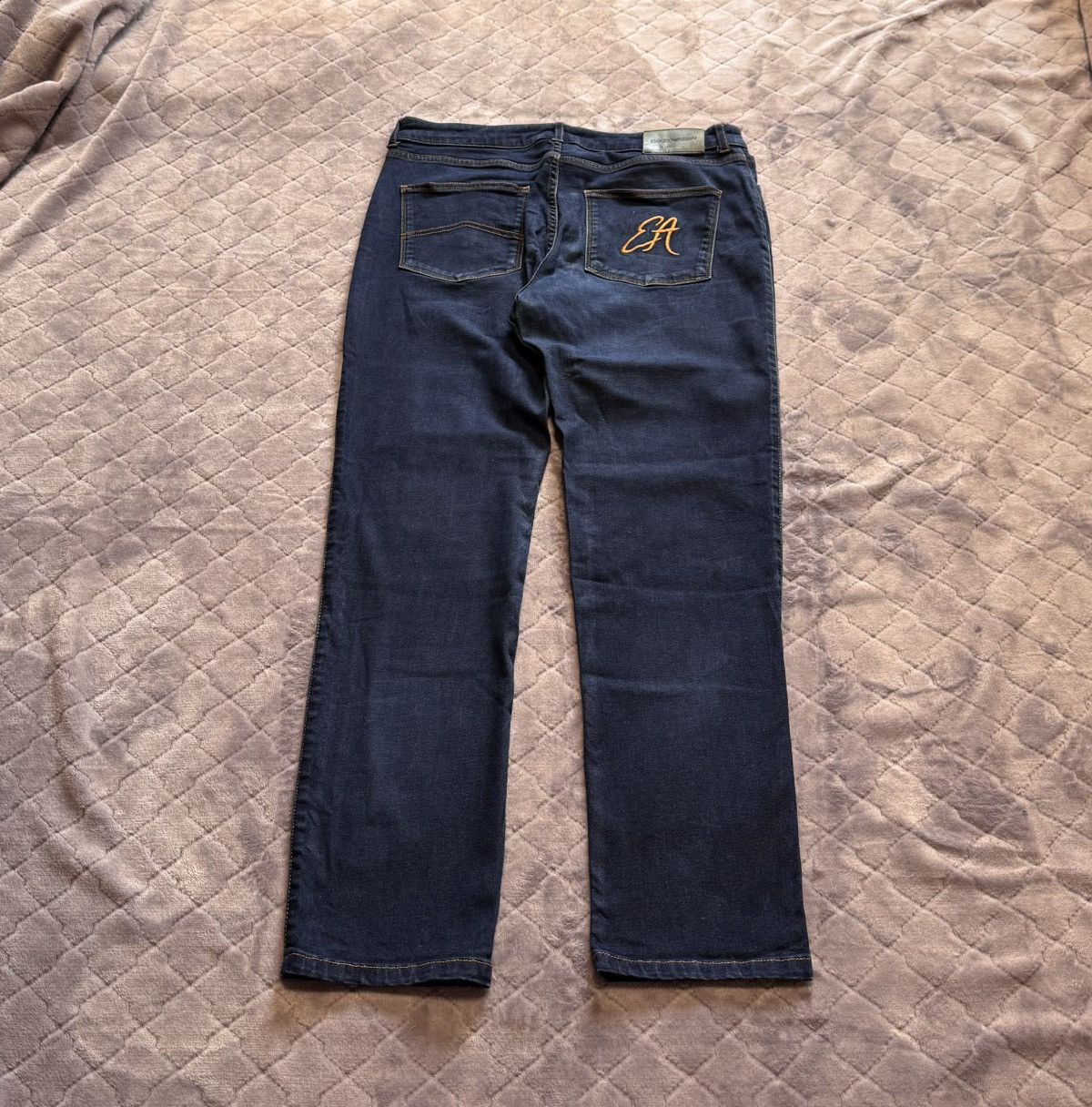 Armani × Emporio Armani Vintage Emperio Armani Big Logo Denim Jeans Pants Size US 33 - 2 Thumbnail