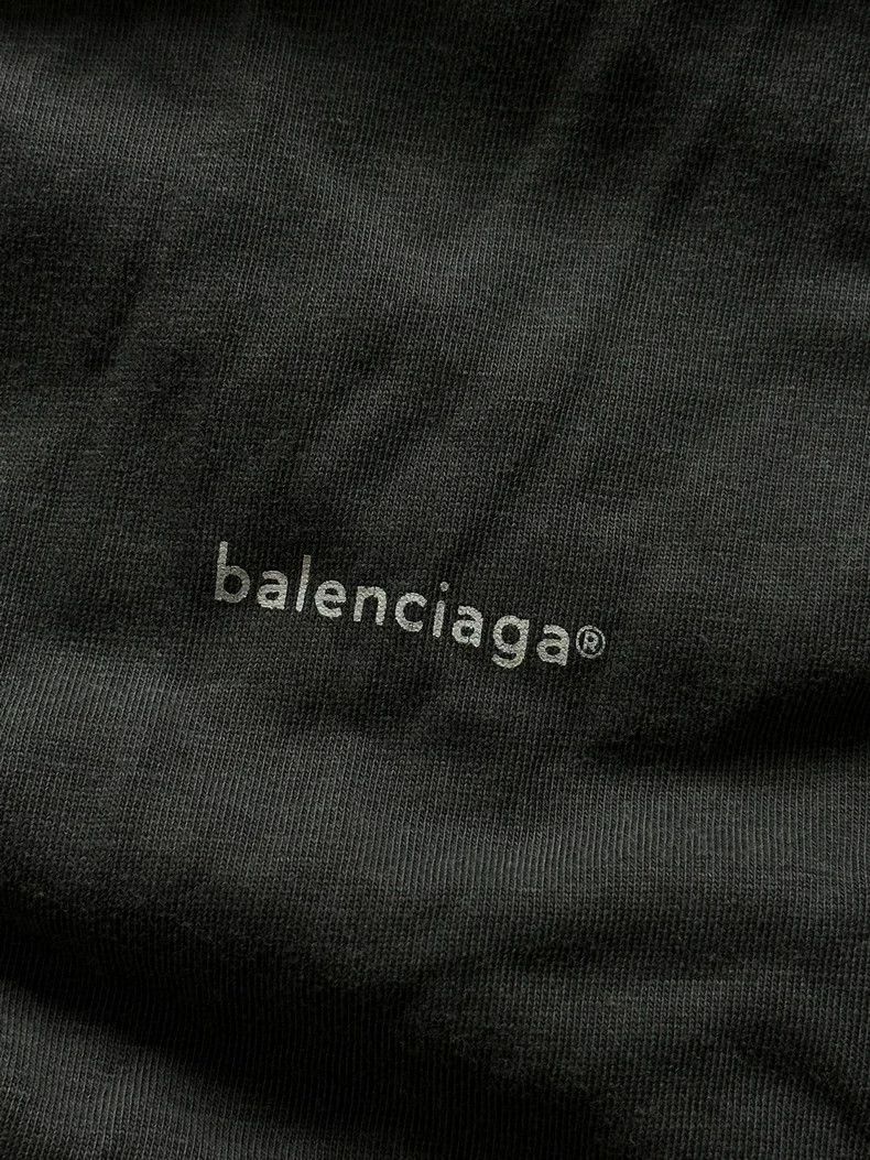 Balenciaga Balenciaga Washed black logo short sleeve Size US L / EU 52-54 / 3 - 4 Thumbnail
