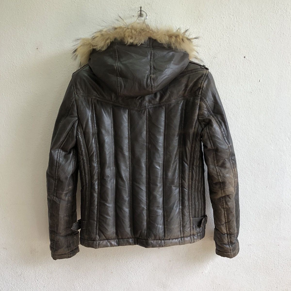 Japanese Brand HARUF distressed moto leather jacket Size US S / EU 44-46 / 1 - 4 Thumbnail