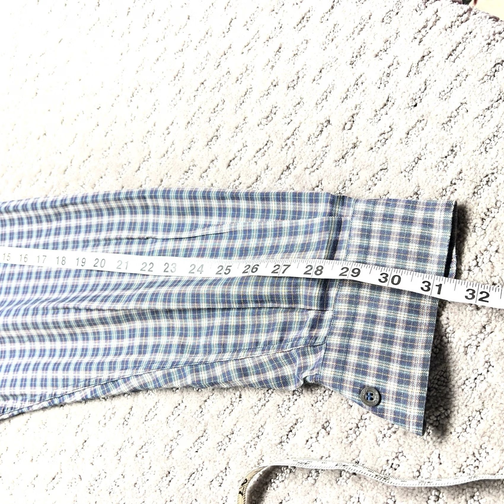 Brioni Brioni Shirt Cotton Plaid Button Up Long Sleeve Blue Made Italy Mens Medium Size US M / EU 48-50 / 2 - 7 Thumbnail