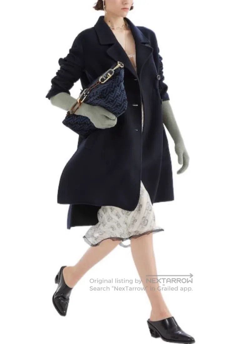 Fendi Fendi Ms.Cashmere Coat in a deep blue shade, 100% cashmere Size XS / US 0-2 / IT 36-38 - 8 Thumbnail