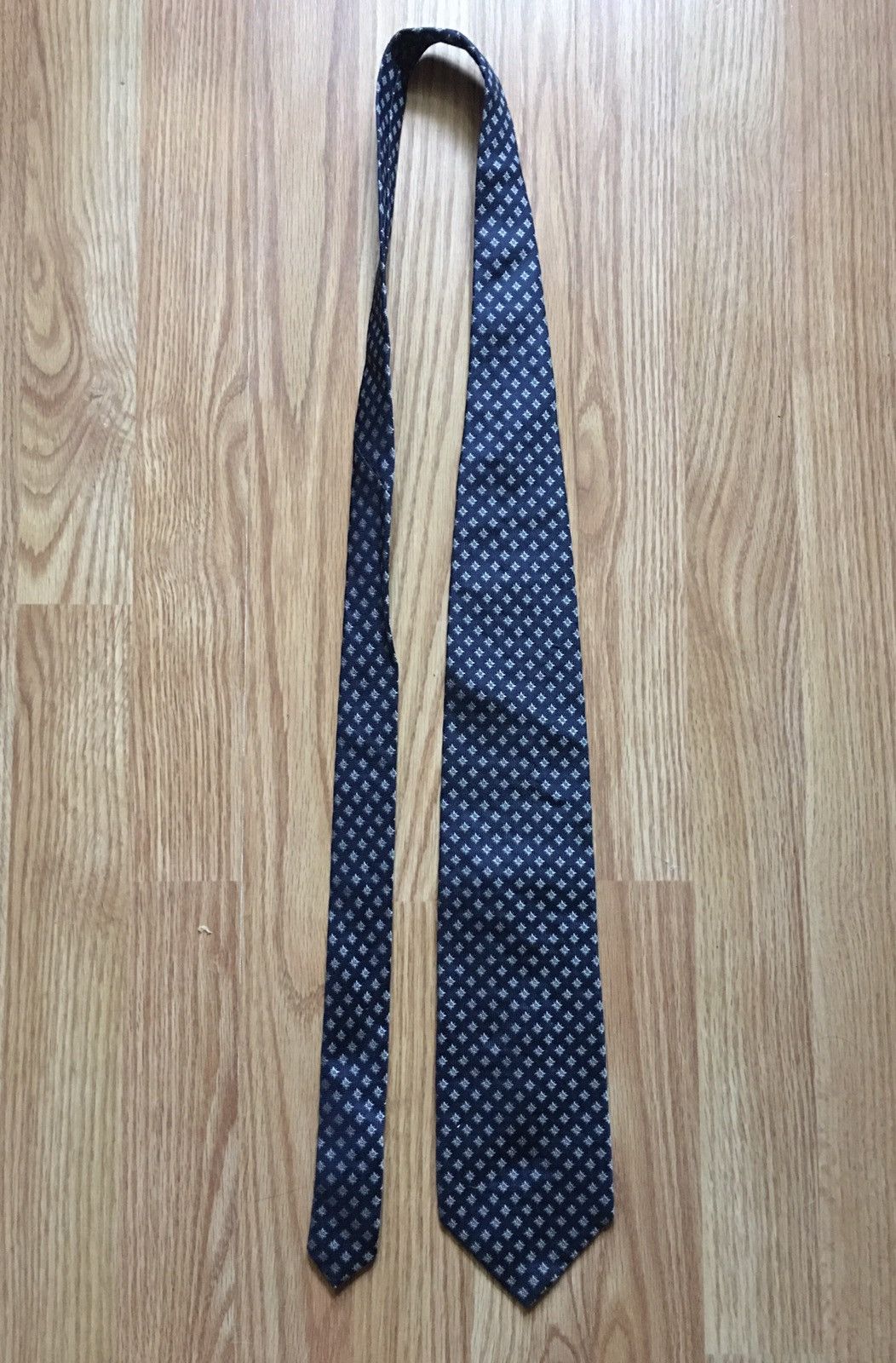 Vintage × Yves Saint Laurent Yves Saint Laurent Blue Vintage Designer Silk Mens Neck Tie Size ONE SIZE - 6 Thumbnail