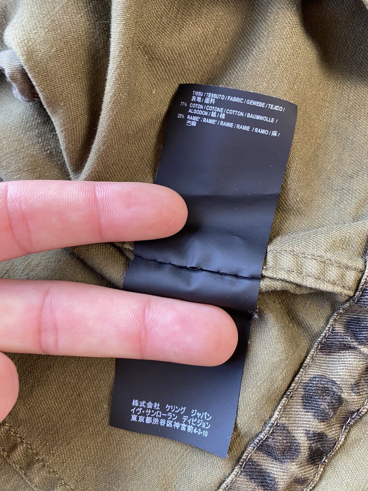 Saint Laurent Paris × Yves Saint Laurent Rare Saint Laurent Paris Leopard Print Military Jacket Y2K Size US M / EU 48-50 / 2 - 25 Thumbnail