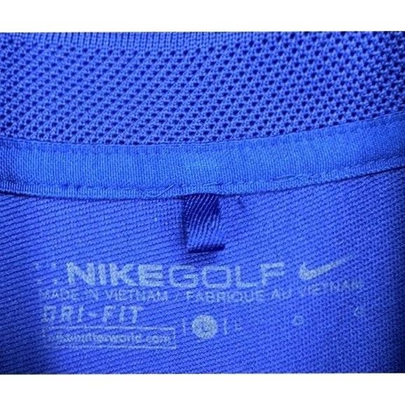 Nike Nike Golf Pullover Shirt Men Large Dri-Fit Blue Long Sleeve Quarter Zip Mock Neck Athletic Casual Size US L / EU 52-54 / 3 - 4 Thumbnail