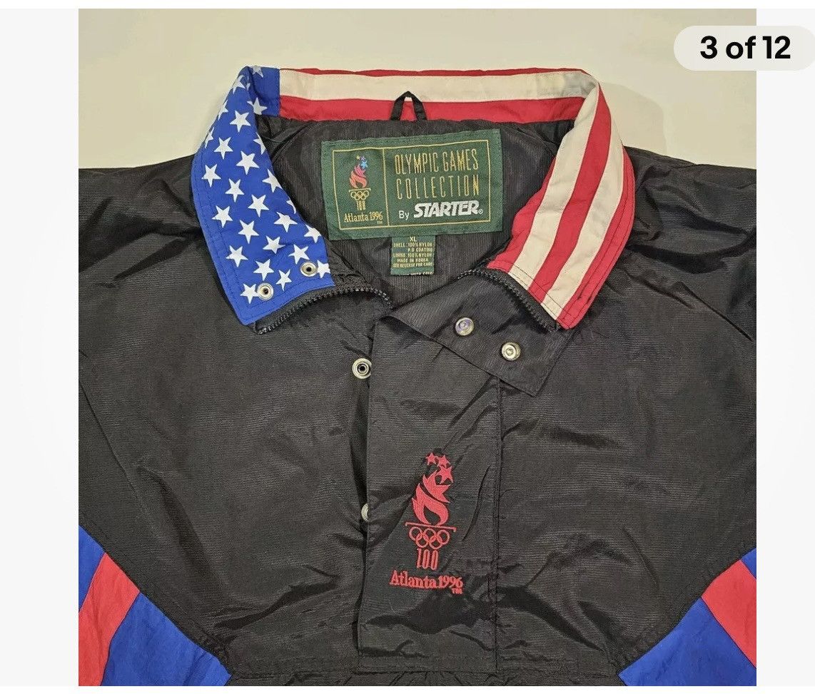 Starter × USA Olympics × Vintage Vintage 90s USA Starter Pullover Size US XL / EU 56 / 4 - 10 Thumbnail