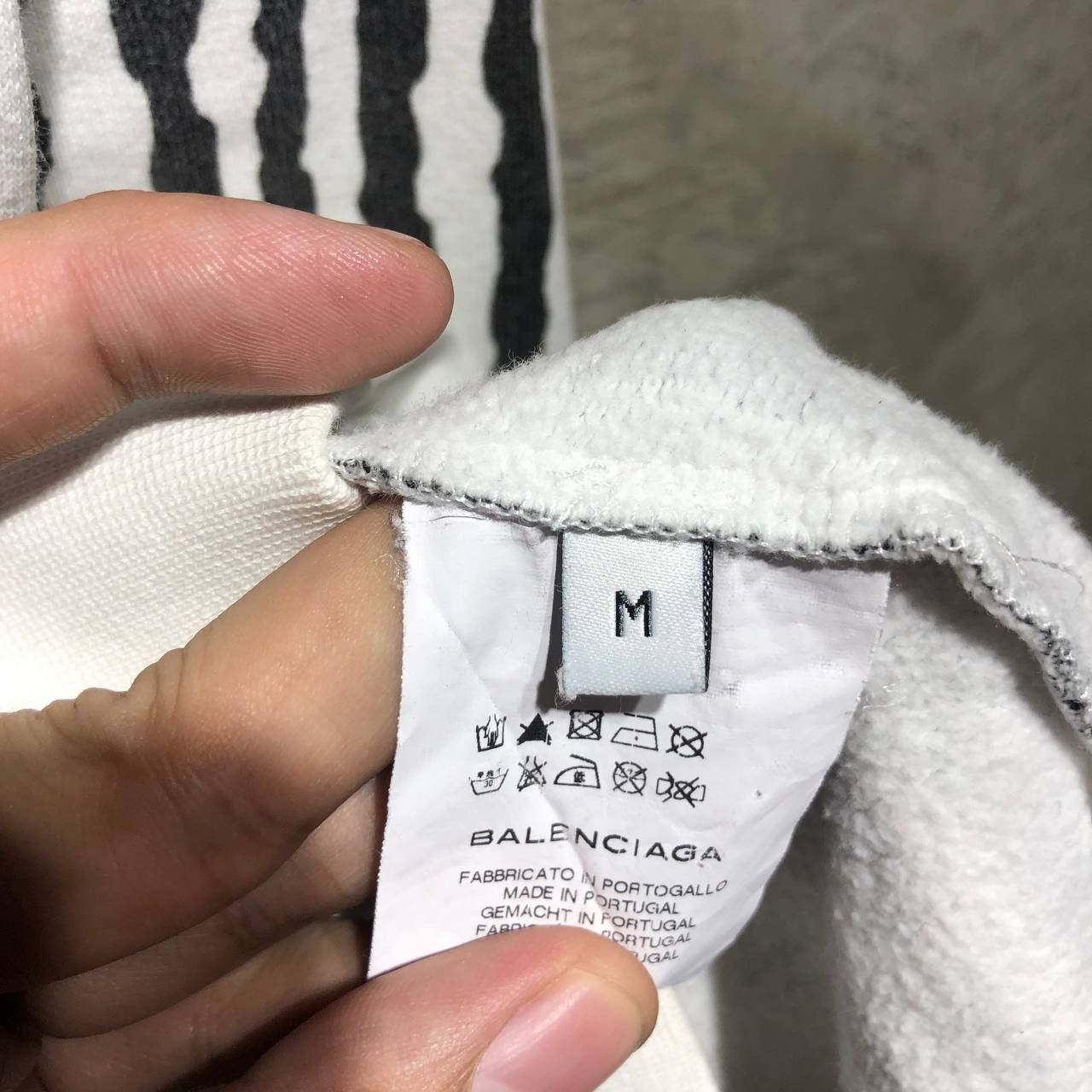 Balenciaga Balenciaga Printed stripes Hoodie Size US L / EU 52-54 / 3 - 12 Thumbnail