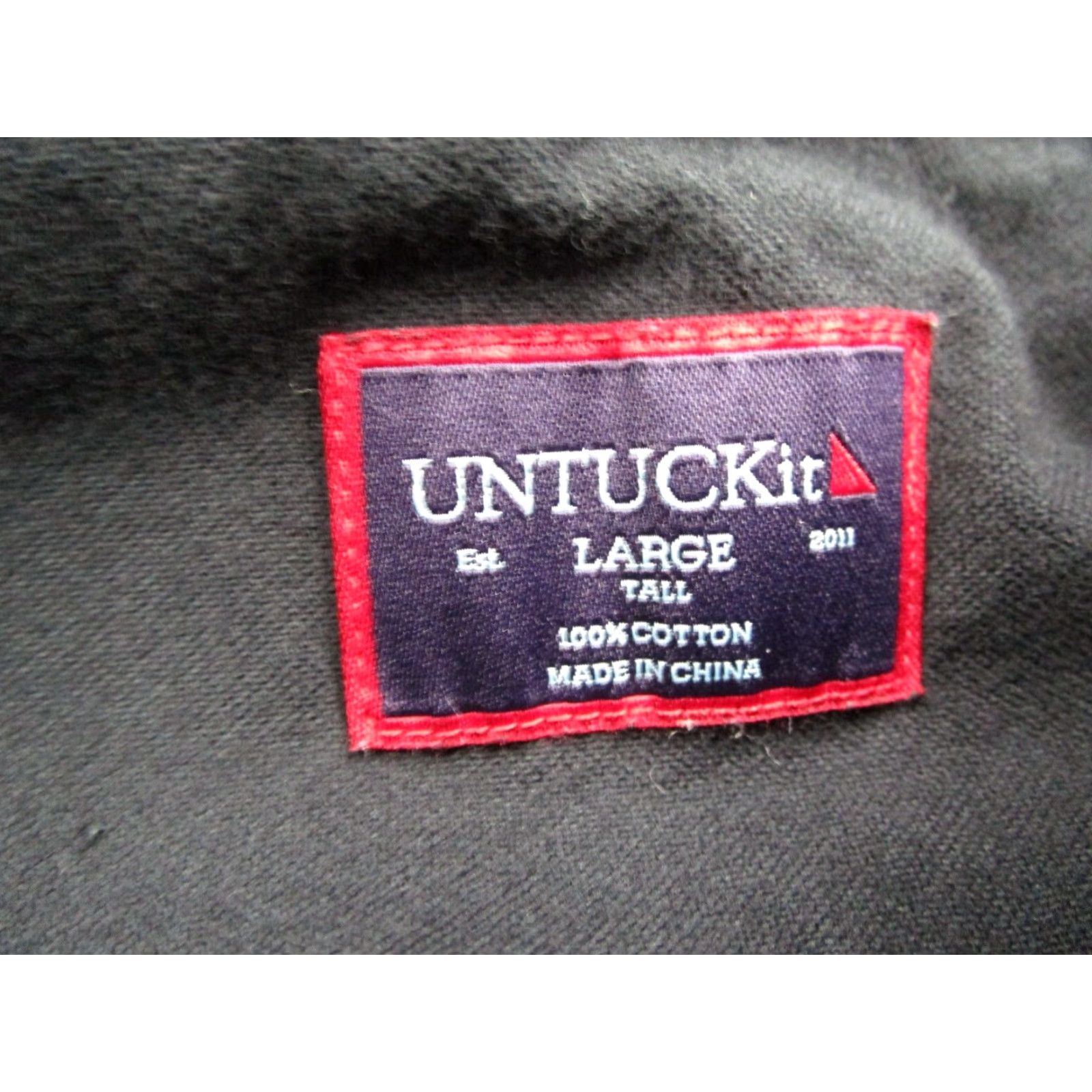 UNTUCKit UNTUCKit Button Up Shirt Mens Large Tall Black Long Sleeve Twill Cotton Classic Size US L / EU 52-54 / 3 - 2 Thumbnail