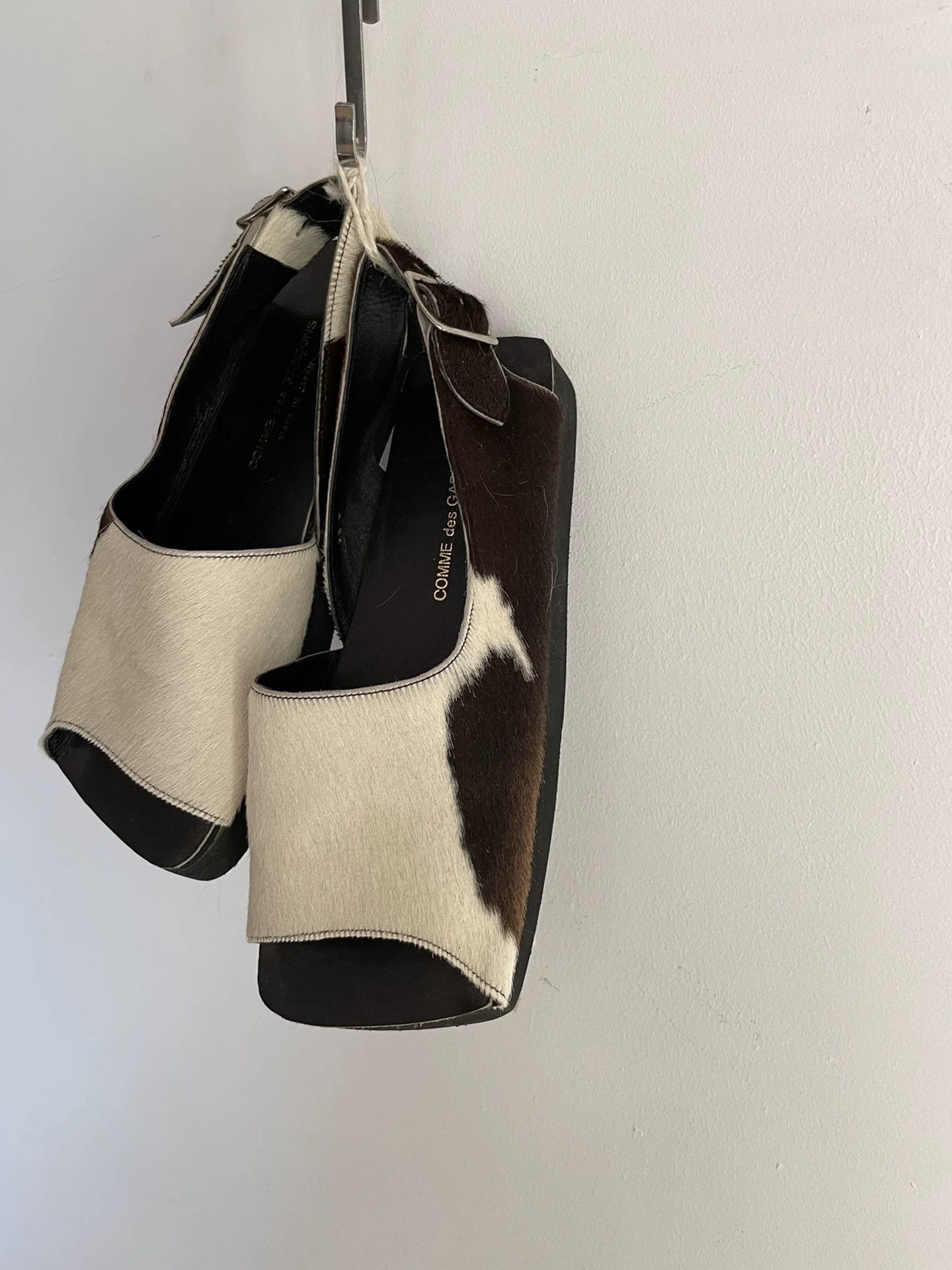 Comme des Garcons CDG 1984 Early Cow Print Square Toe Sandal 36-37 Size US 6 / IT 36 - 9 Thumbnail