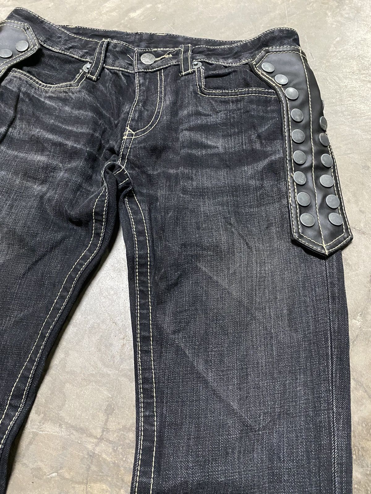 Japanese Brand × Tornado Mart Japan Flare Jeans Skull Punk Army of NO! #3 Size US 32 / EU 48 - 4 Thumbnail