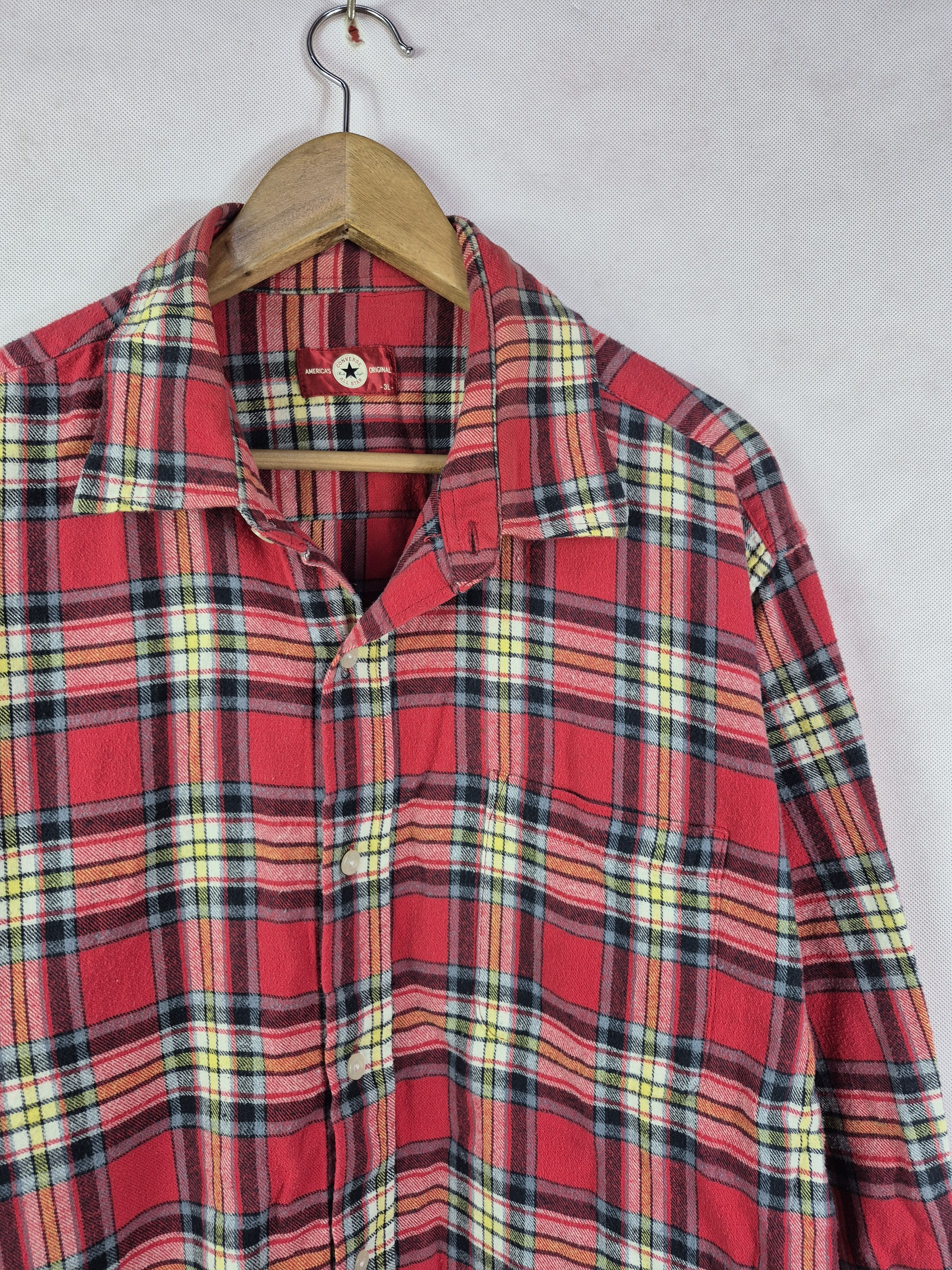 Converse 🔥 Converse Checkered Tartan Flannel Button Up Shirt Size US XXL / EU 58 / 5 - 2 Thumbnail