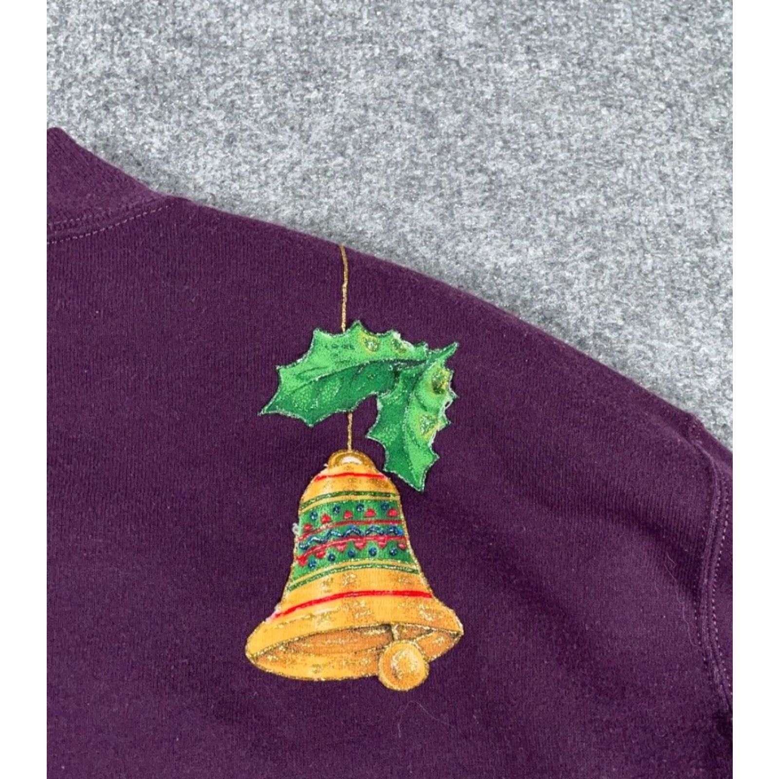Vintage VINTAGE Chic Sweatshirt Large Purple Christmas Tree Mock Neck Holiday Grandma Women's Size L / US 10 / IT 46 - 8 Thumbnail
