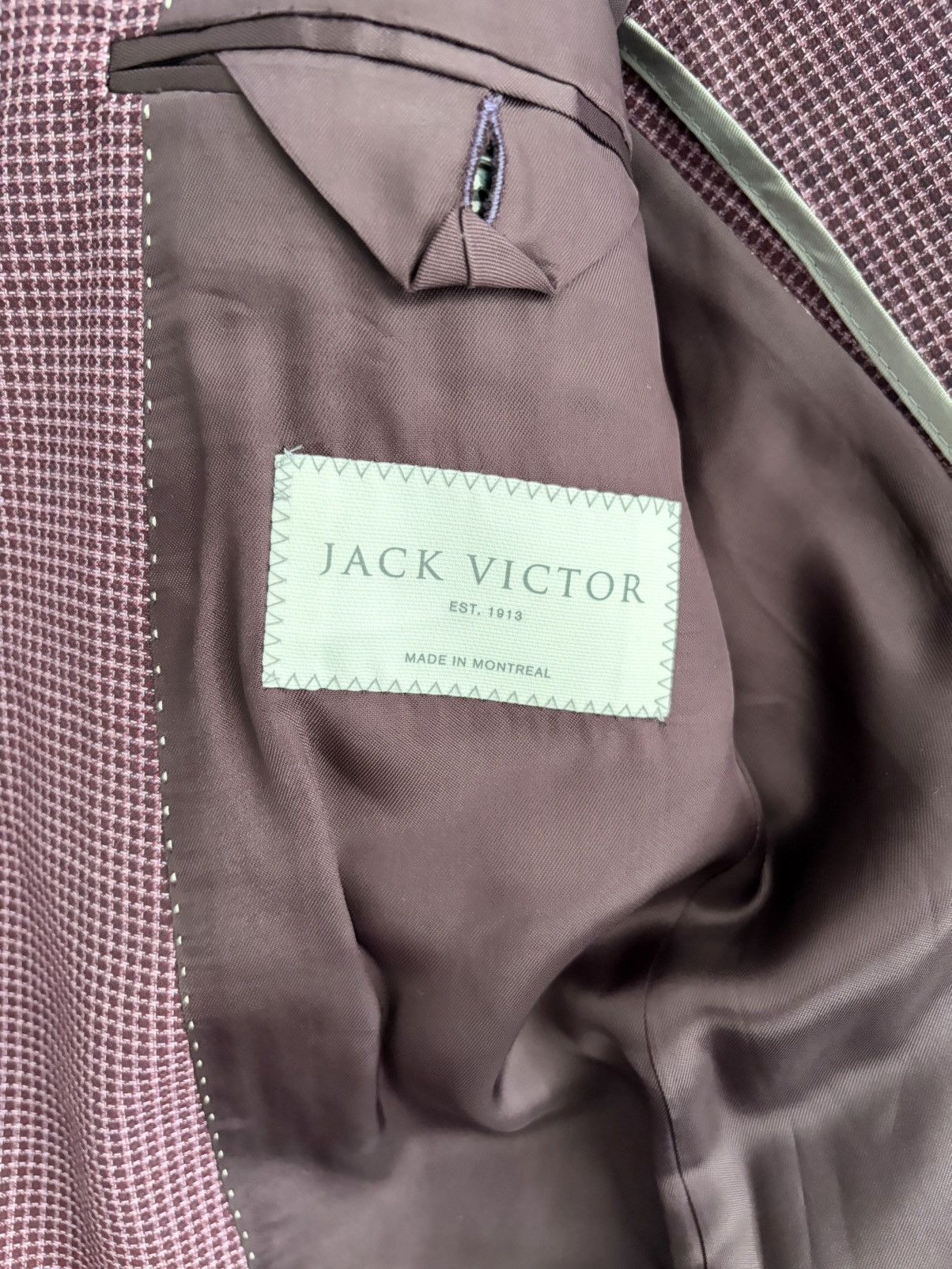 Jack Victor Jack Victor Plum Blazer Size 38S - 7 Thumbnail