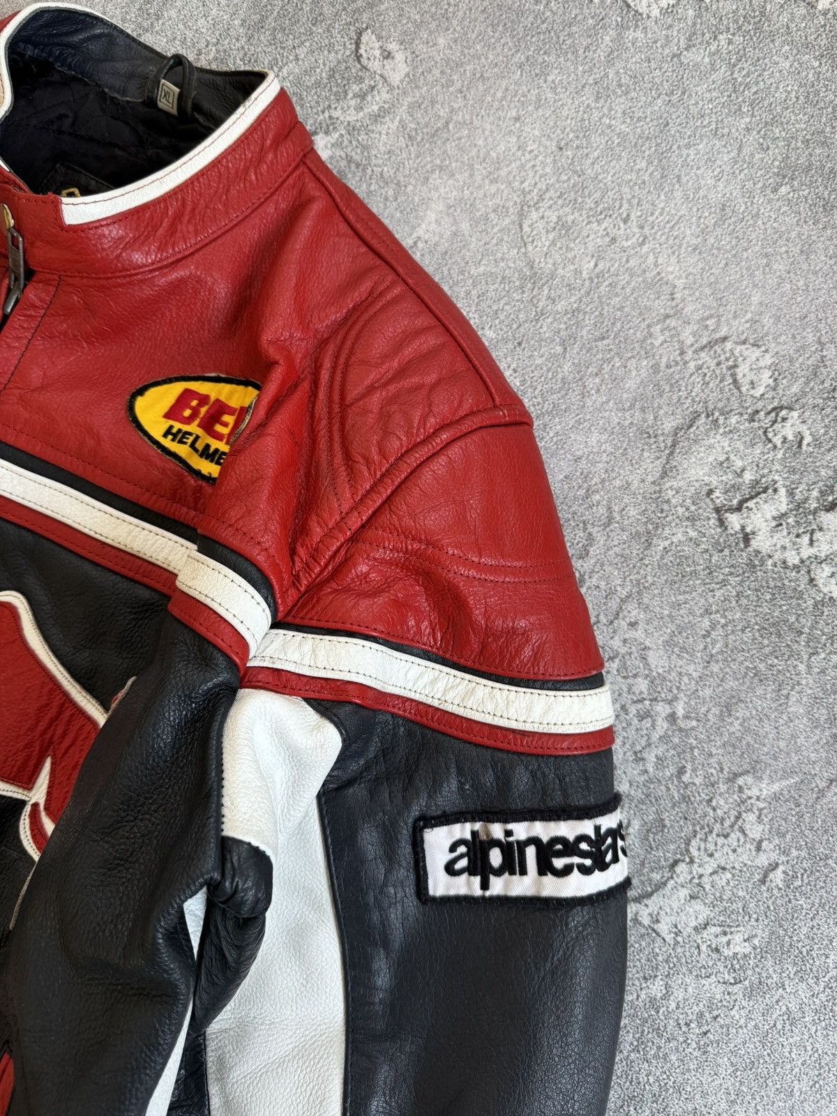 Red Bull Red Bull XL genuine leather racing motorcycle jacket biker Size US XL / EU 56 / 4 - 5 Thumbnail