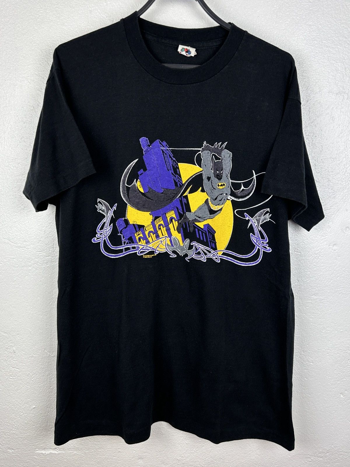 image of 80's Vintage Batman 1989 Dc Comics Single Stitch T-Shirt in Black, Men's (Size XL)
