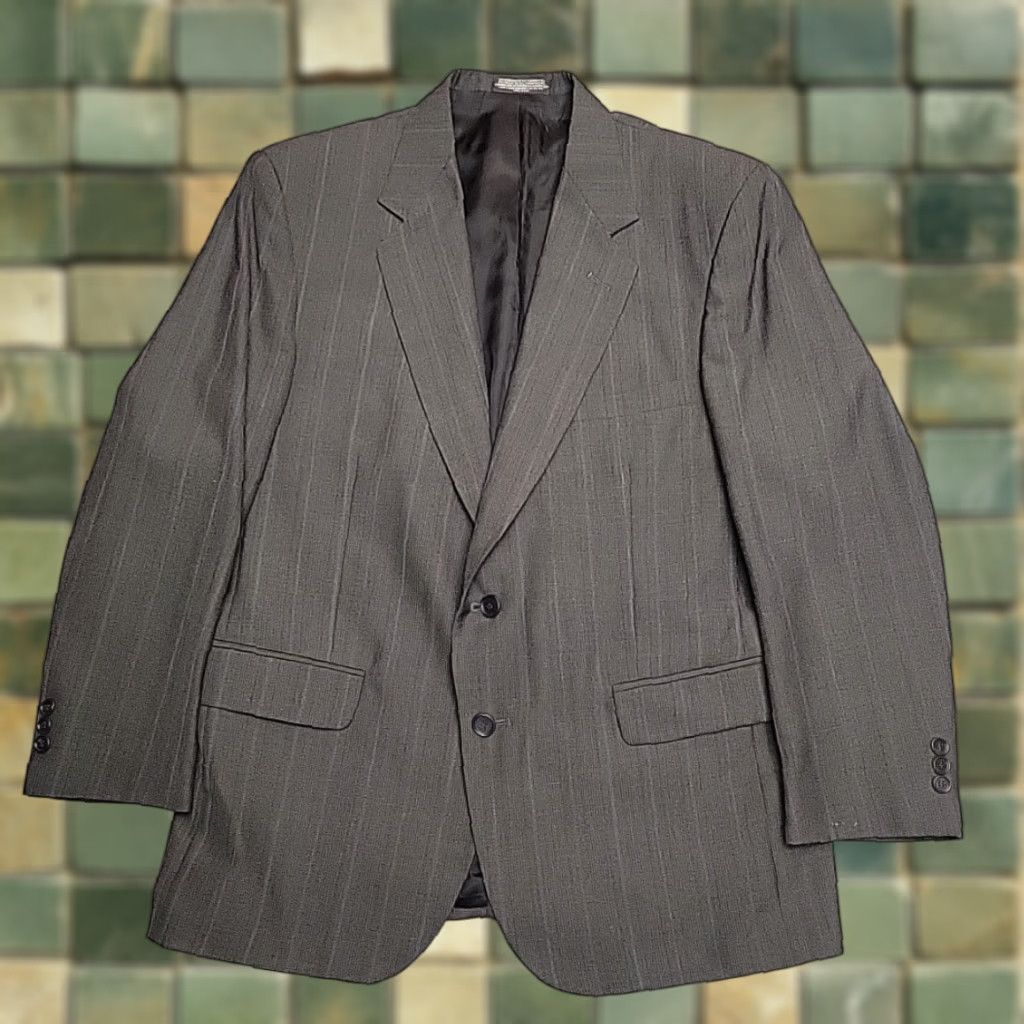 Towncraft Blazer Mens 42S Gray Pinstripe Wool Blend Classic Fit Suit Jacket
