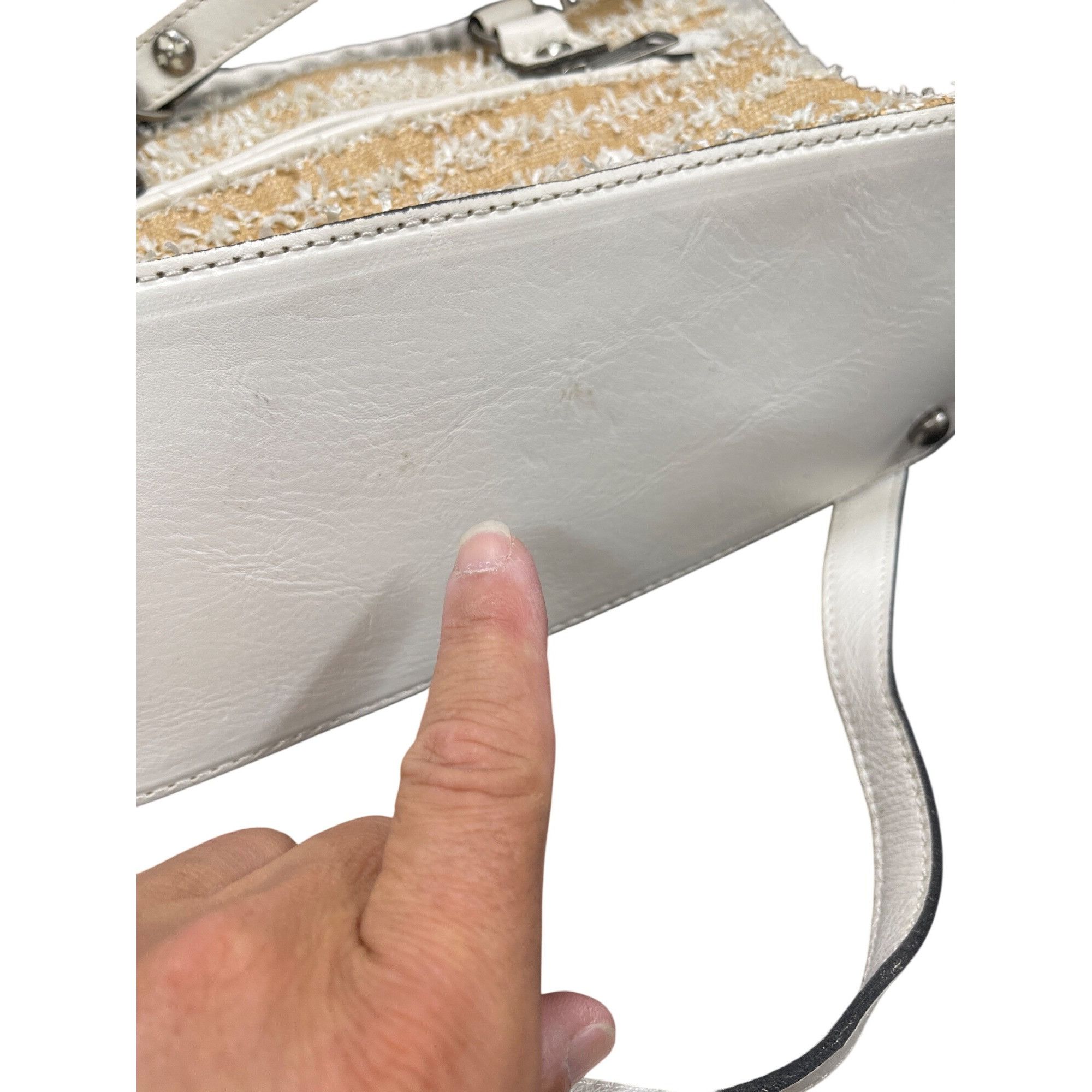 Patricia Nash Patricia Nash Angela wms leather tan white tasseled hand sho Size ONE SIZE - 8 Thumbnail