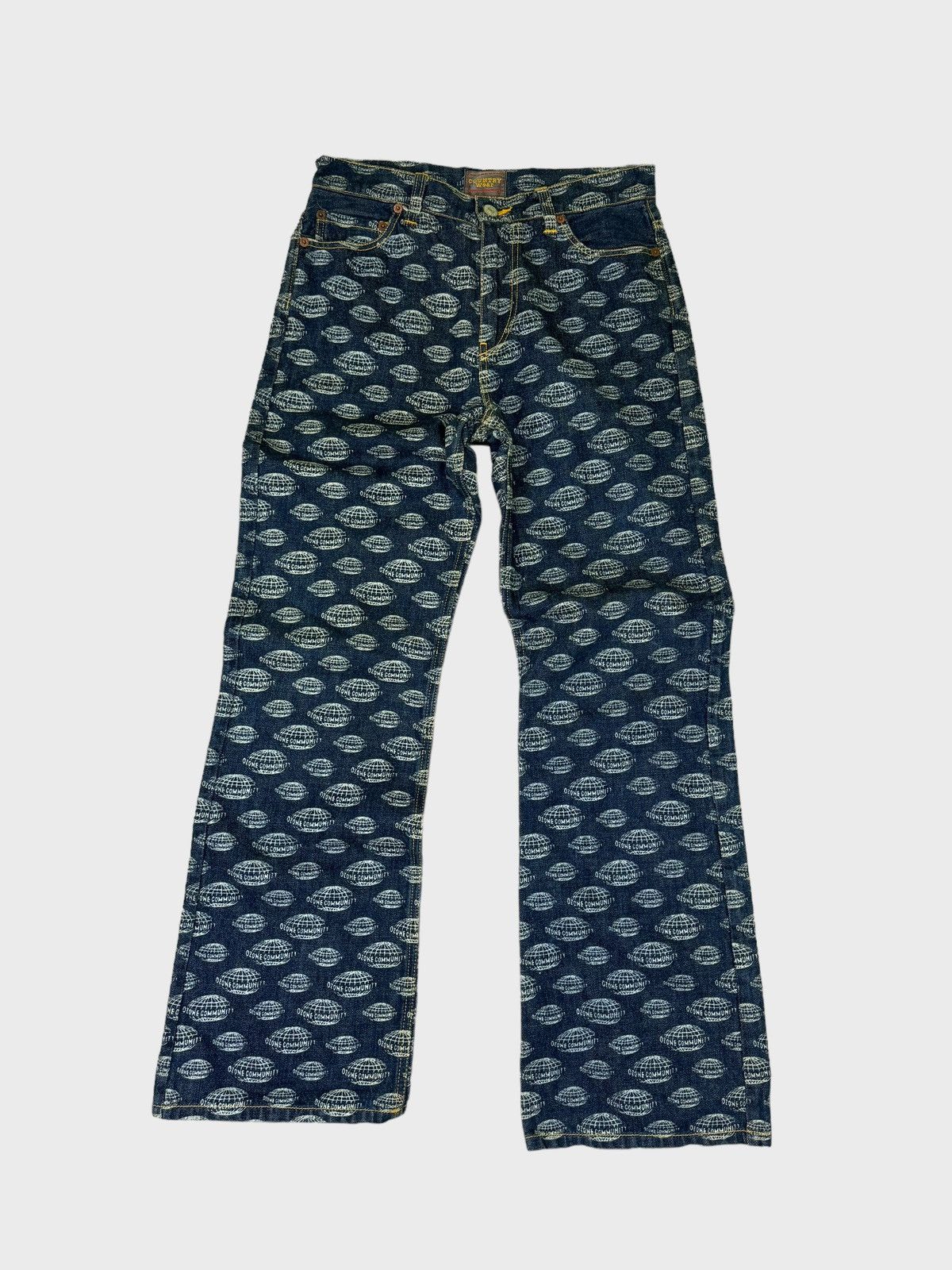 Japanese Brand Flare OZONE COMMUNITY Overpinted Hysteric Glamour Style Size US 28 / EU 44 - 1 Thumbnail