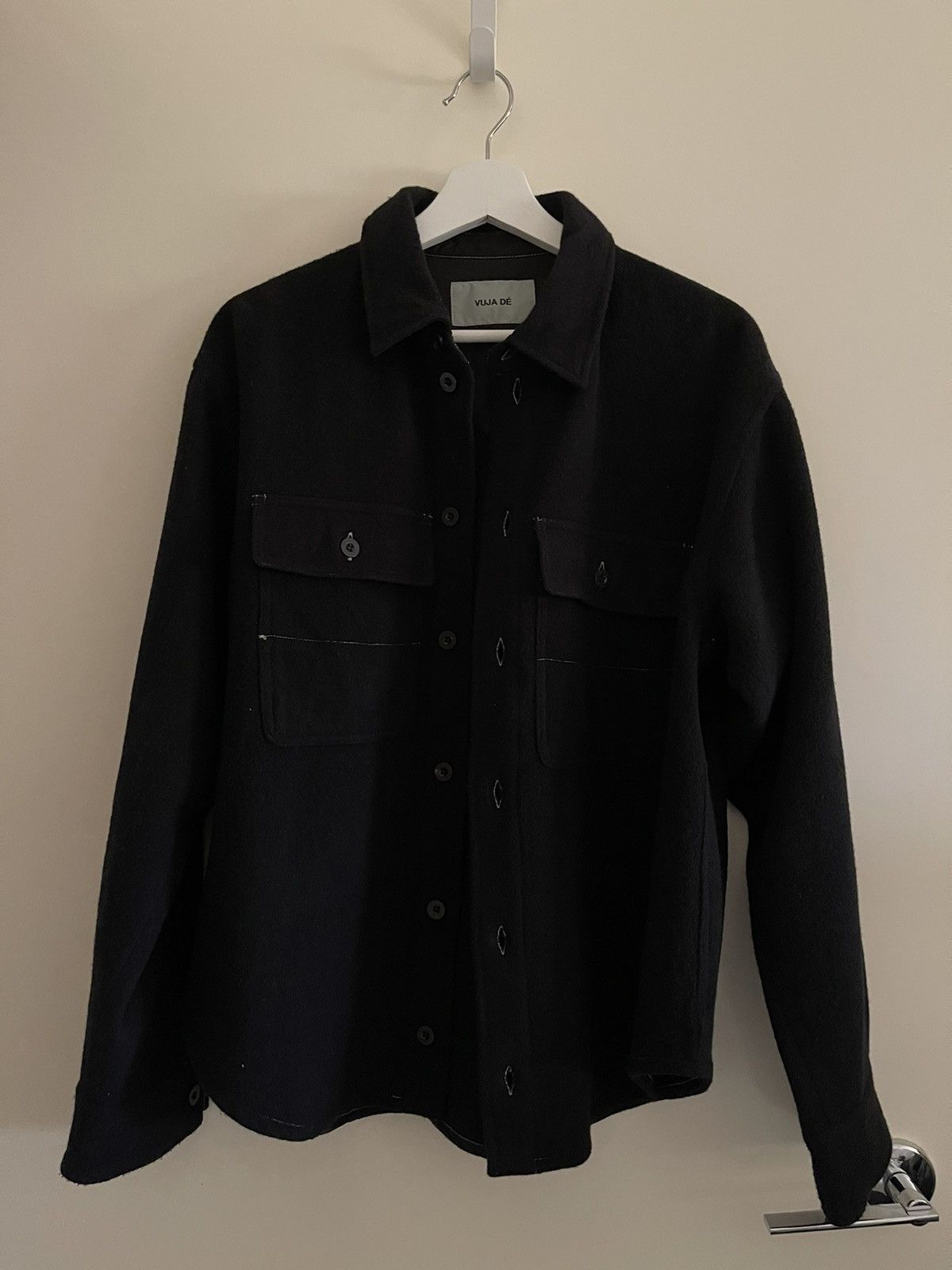 最終値下げVuja De KIMONO-DYED WOOL OVERSHIRT Vuja De Vuja dé Kimono-Dyed Alpaca Wool Overshirt | Grailed
