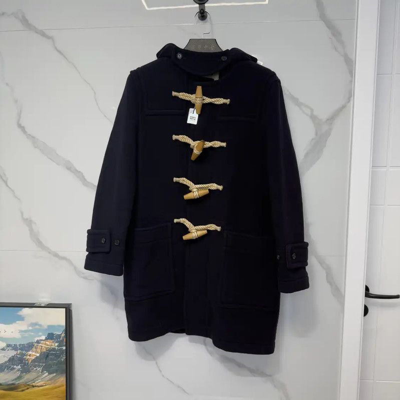 Burberry Burberry Winter Navy Wool Blend Long Coat Size US M / EU 48-50 / 2 - 1 Thumbnail