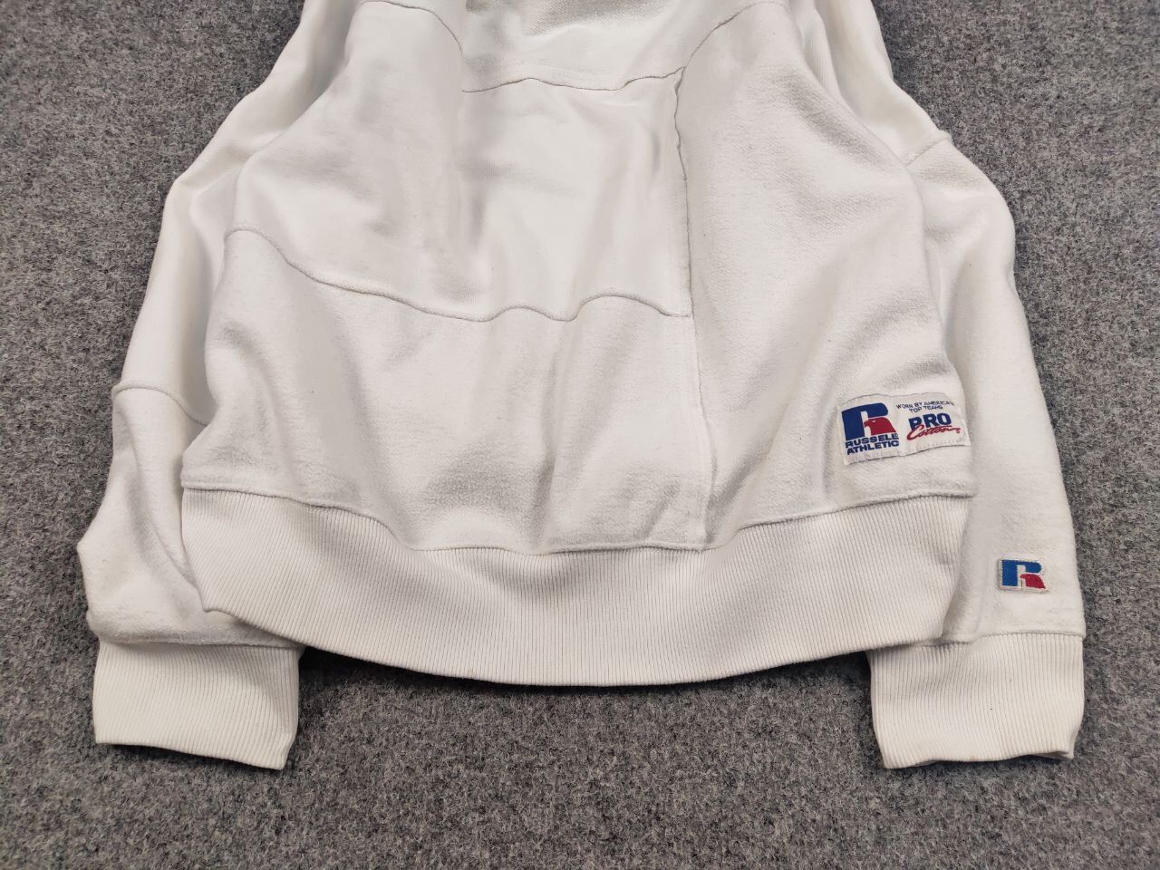 Russell Athletic Vintage Russell Athletic Pro USA Patchwork Boxy Sweatshirt Size US M / EU 48-50 / 2 - 9 Thumbnail