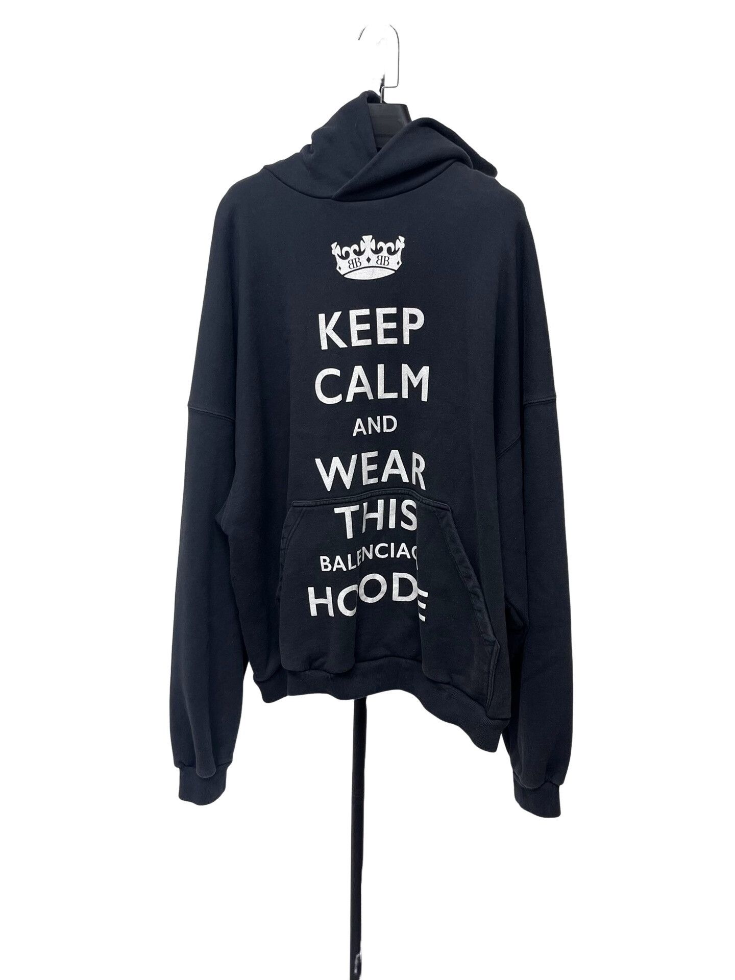 Balenciaga Balenciaga Keep Calm Printed Hoodie XS Size US XS / EU 42 / 0 - 1 Thumbnail