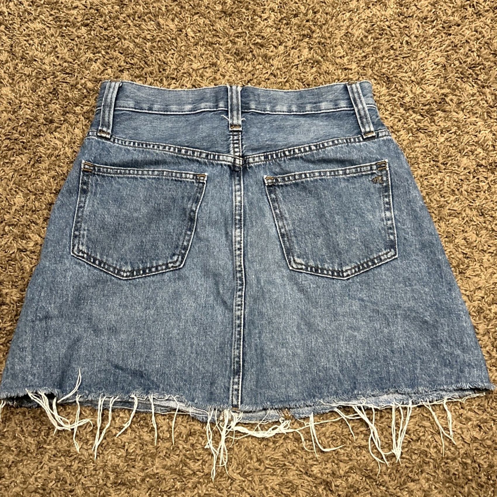 Madewell Madewell Skirt A-Line Denim Blue Women Short Bohemian 25 Regular Sized Size 25 Size 42" / US 20 - 4 Thumbnail
