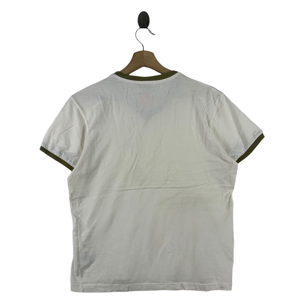 Moncler MONCLER v neck white ringer tee Size US M / EU 48-50 / 2 - 4 Thumbnail