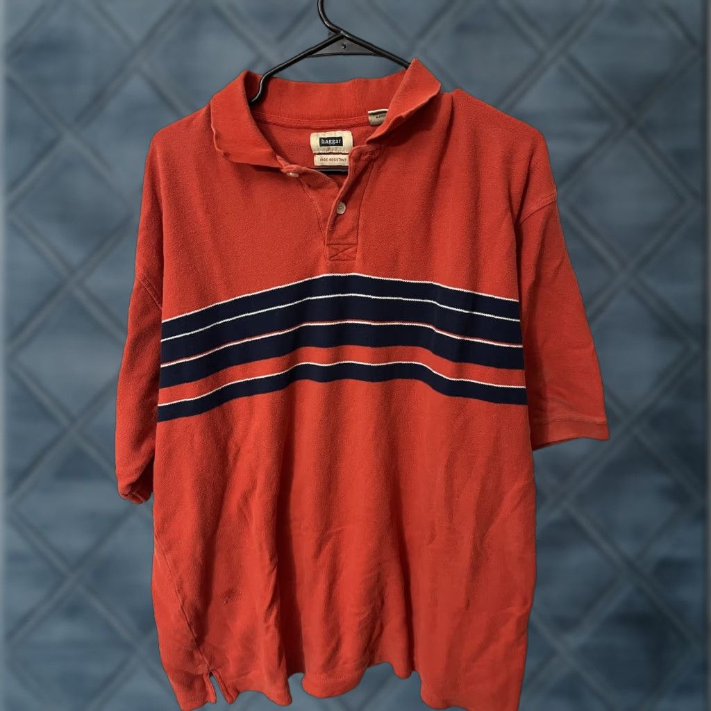 Haggar Haggar Polo Shirt Orange Size Large Stiped Short Sleeve Size US L / EU 52-54 / 3 - 1 Thumbnail
