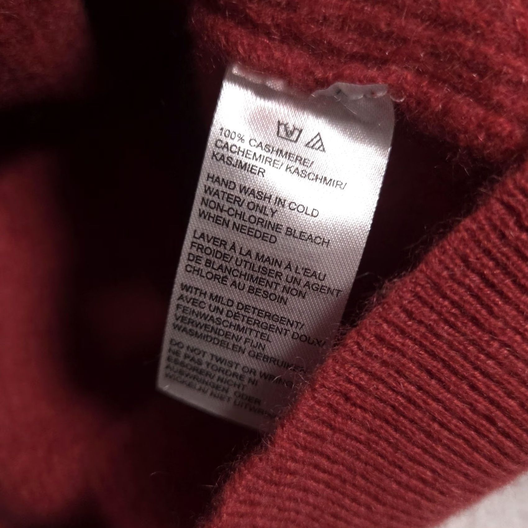 Saks Fifth Avenue Saks Fifth Avenue Sweater Womens XS Red Cashmere Mock Neck Dolman Knit Pullover Size XS / US 0-2 / IT 36-38 - 6 Thumbnail