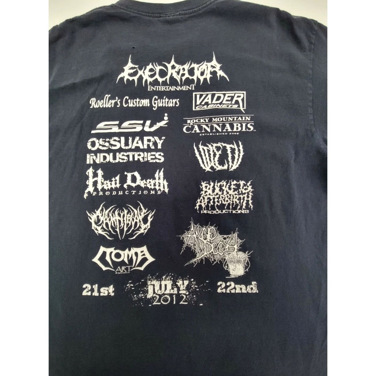 Vintage Foothills Gutfest Black Band Tour Graphic T Shirt Men's XL 2012 Size US XL / EU 56 / 4 - 4 Thumbnail