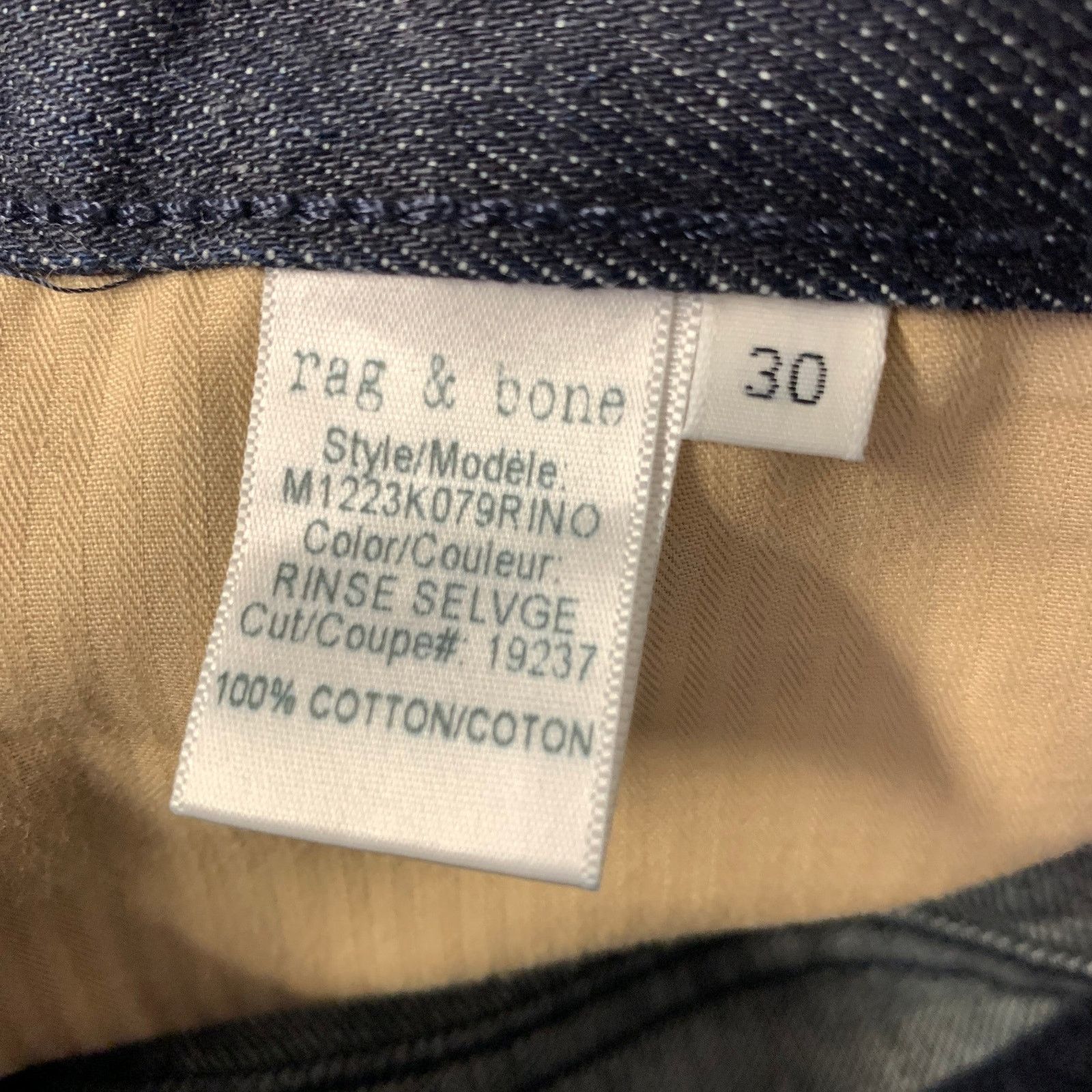 Rag & Bone RAG & BONE Size 32 Navy Cotton Button Fly Jeans Size US 32 / EU 48 - 4 Thumbnail