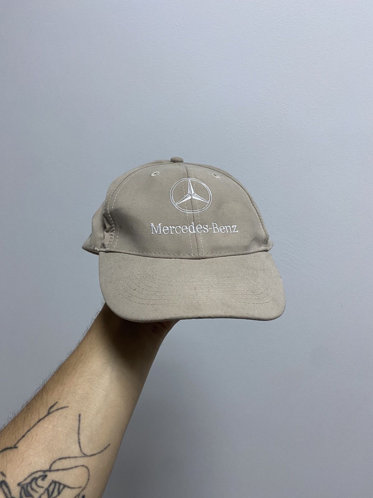 Mercedes-Benz × Vintage Mercedes Benz Cap Hat Vintage Racing Big Logo Nylon Size ONE SIZE - 1 Thumbnail