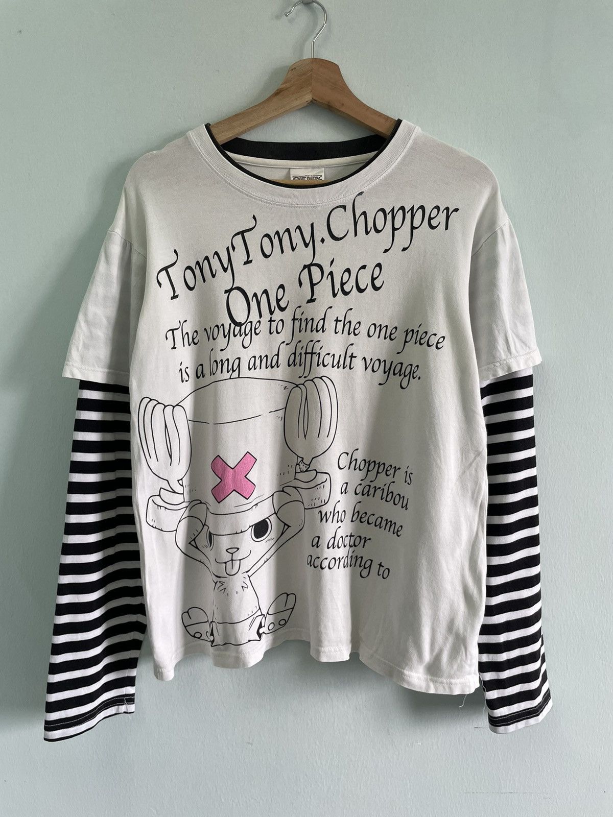 Japanese Brand Vintage One Piece Chopper Longsleeve shirt Size US M / EU 48-50 / 2 - 1 Thumbnail