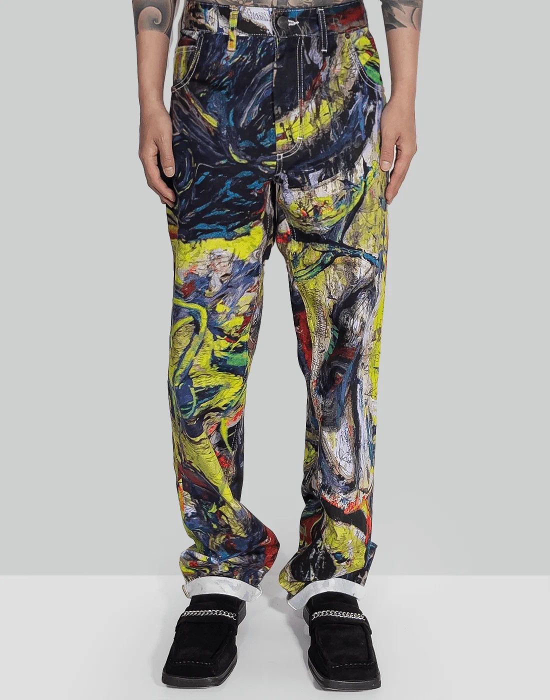 image of Charles Jeffrey Loverboy Loverboy Art Pant in Green, Men's (Size 32)