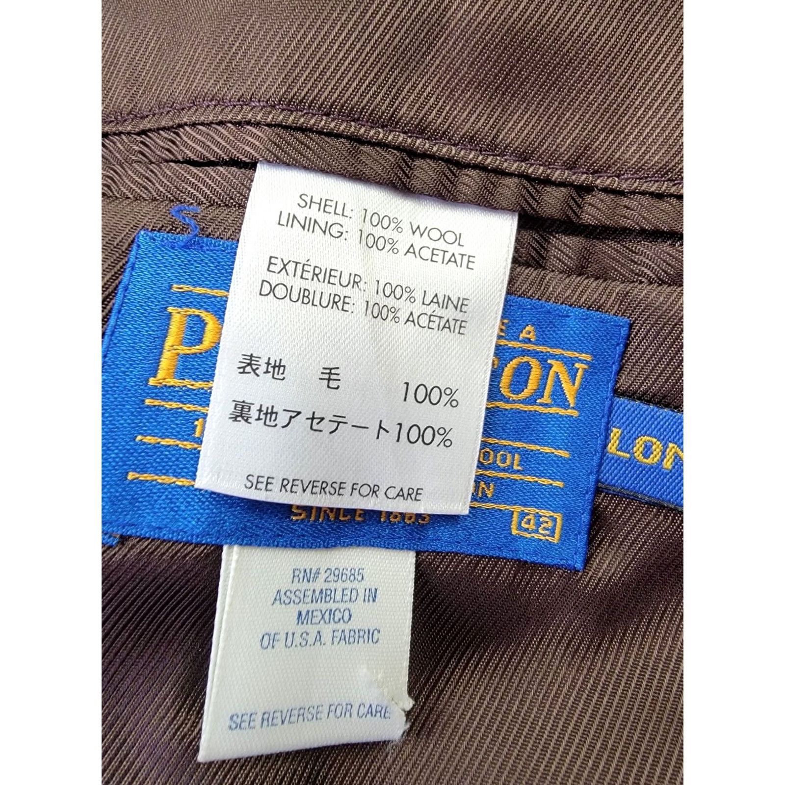 Pendleton Pendleton Blazer Mens 42 Long Brown 2 Button Vented Virgin Wool Classic Preppy Shirt Jacket Blazer Mens Size 42R - 6 Thumbnail
