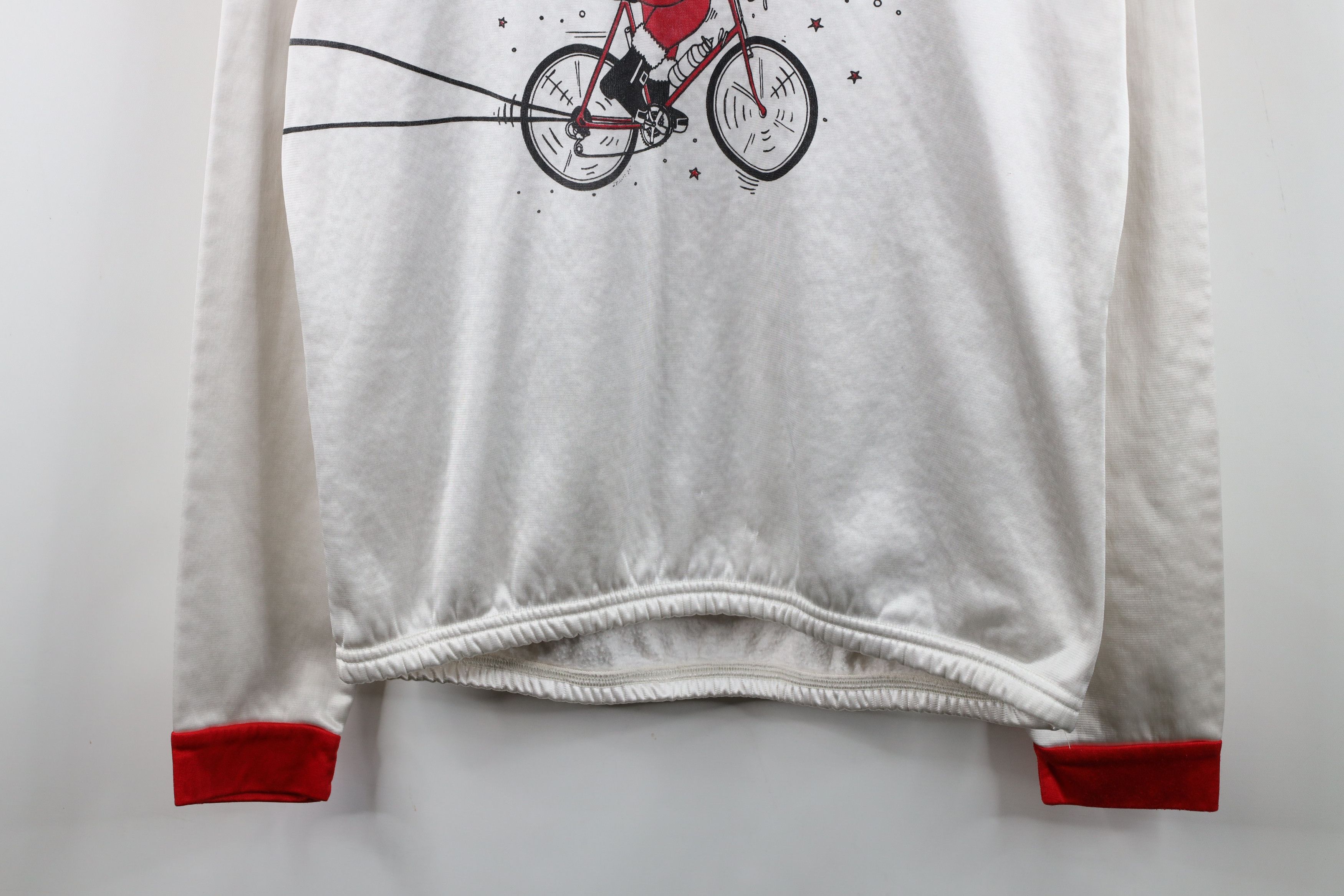 Vintage Vintage 90s Christmas Santa Claus Fleece Cycling Jersey Size US XL / EU 56 / 4 - 3 Thumbnail
