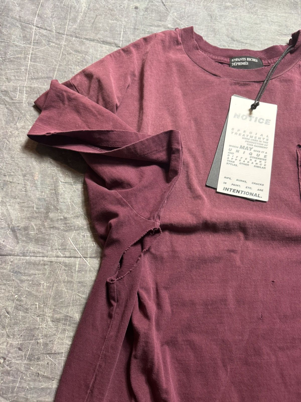 Enfants Riches Deprimes Enfants Riches Deprimes Logo Destroyed T-Shirt Size US XXL / EU 58 / 5 - 6 Thumbnail