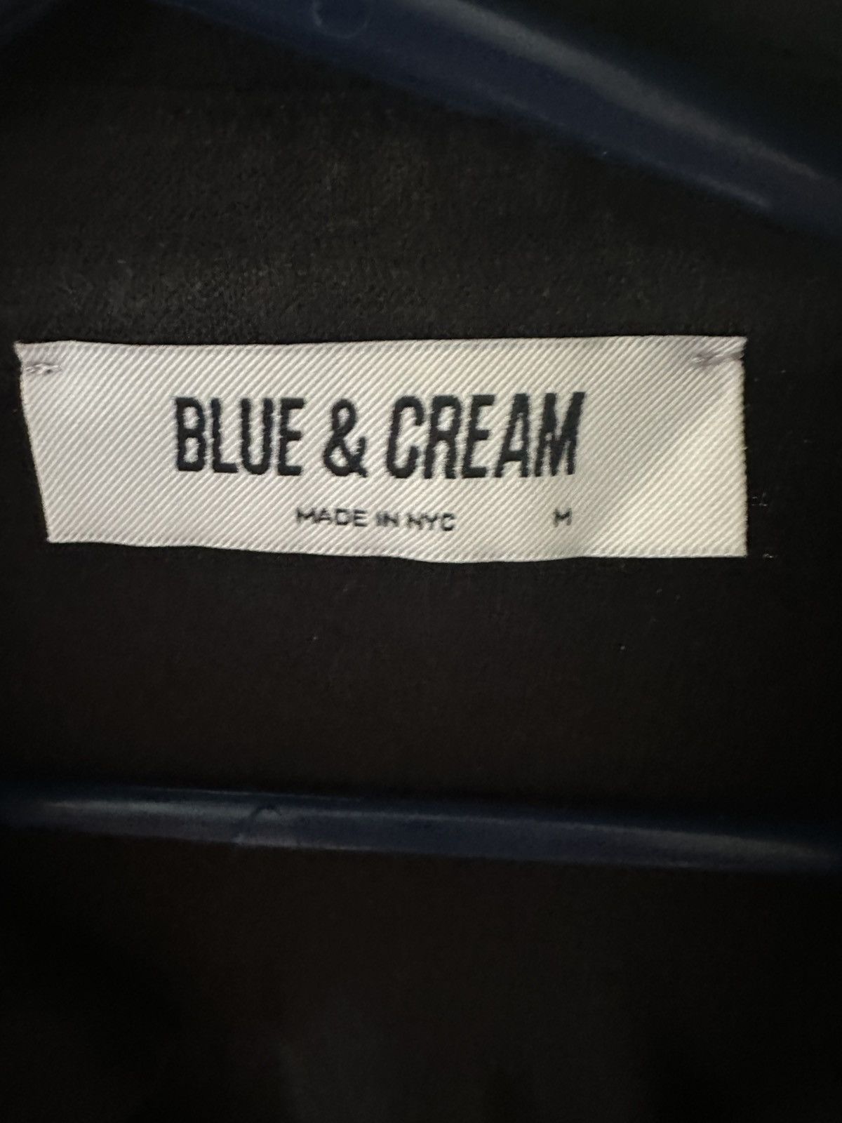 Blue & Cream Short Sleeve Button Down in Black, Men's — image 3 of 3