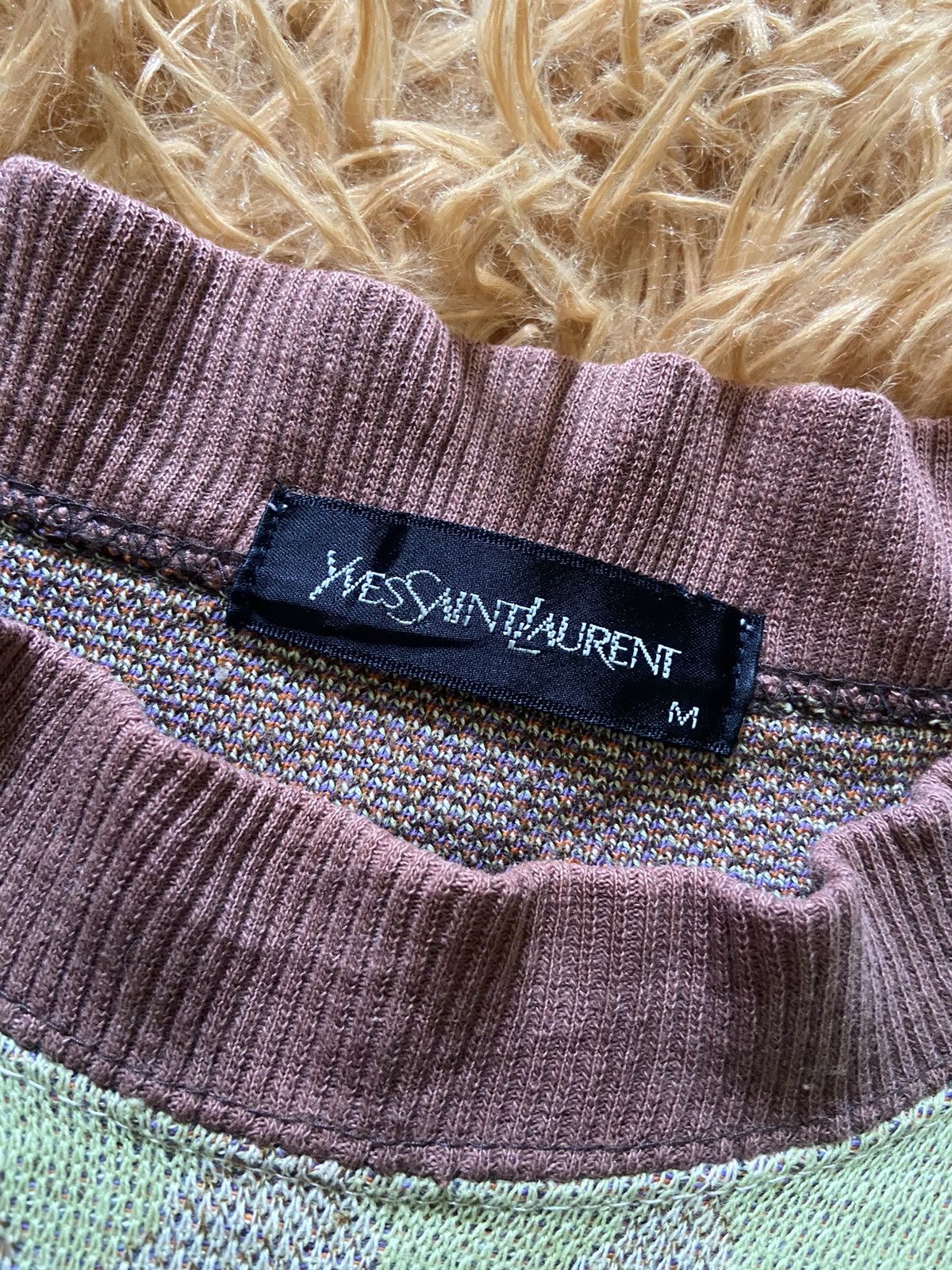 Yves Saint Laurent Vintage Yves Saint Laurent Geometric Argyle Knit Sweatshirt Size US M / EU 48-50 / 2 - 3 Thumbnail