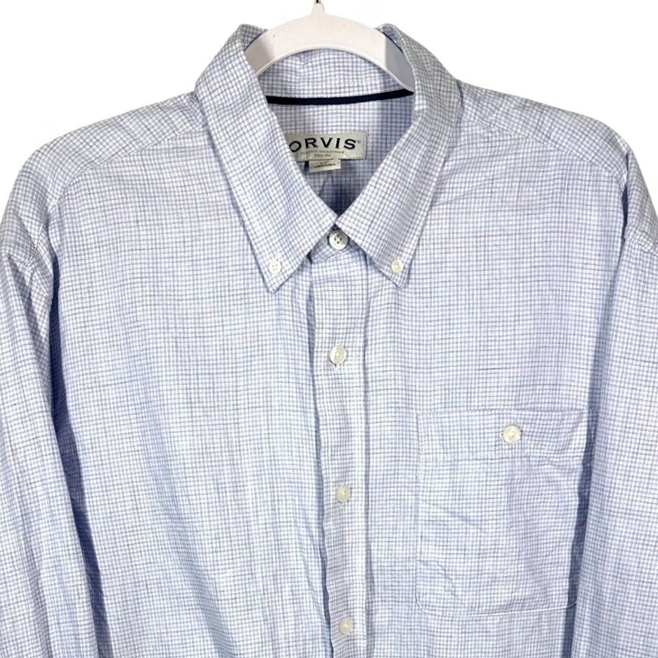 Orvis ORVIS Mens Button Down Shirt Long Sleeve Gingham Check Size L Size US L / EU 52-54 / 3 - 5 Thumbnail