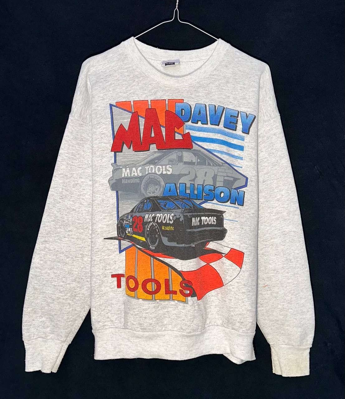 Lee × Vintage Lee Vintage 1990s Davey Allison Mac Tools Heather Sweatshirt Size US L / EU 52-54 / 3 - 1 Thumbnail
