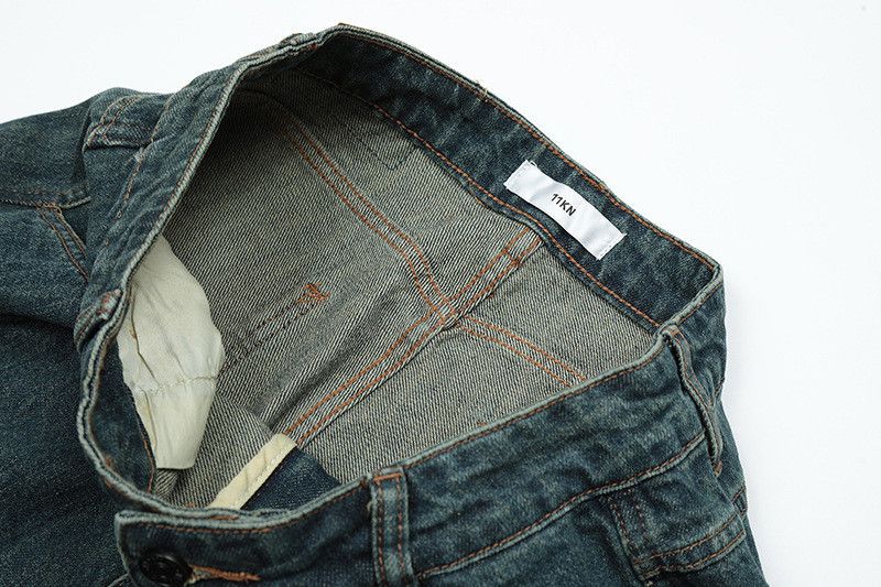 Jean American street men's blue loose casual straight leg jeans Size US 32 / EU 48 - 4 Thumbnail